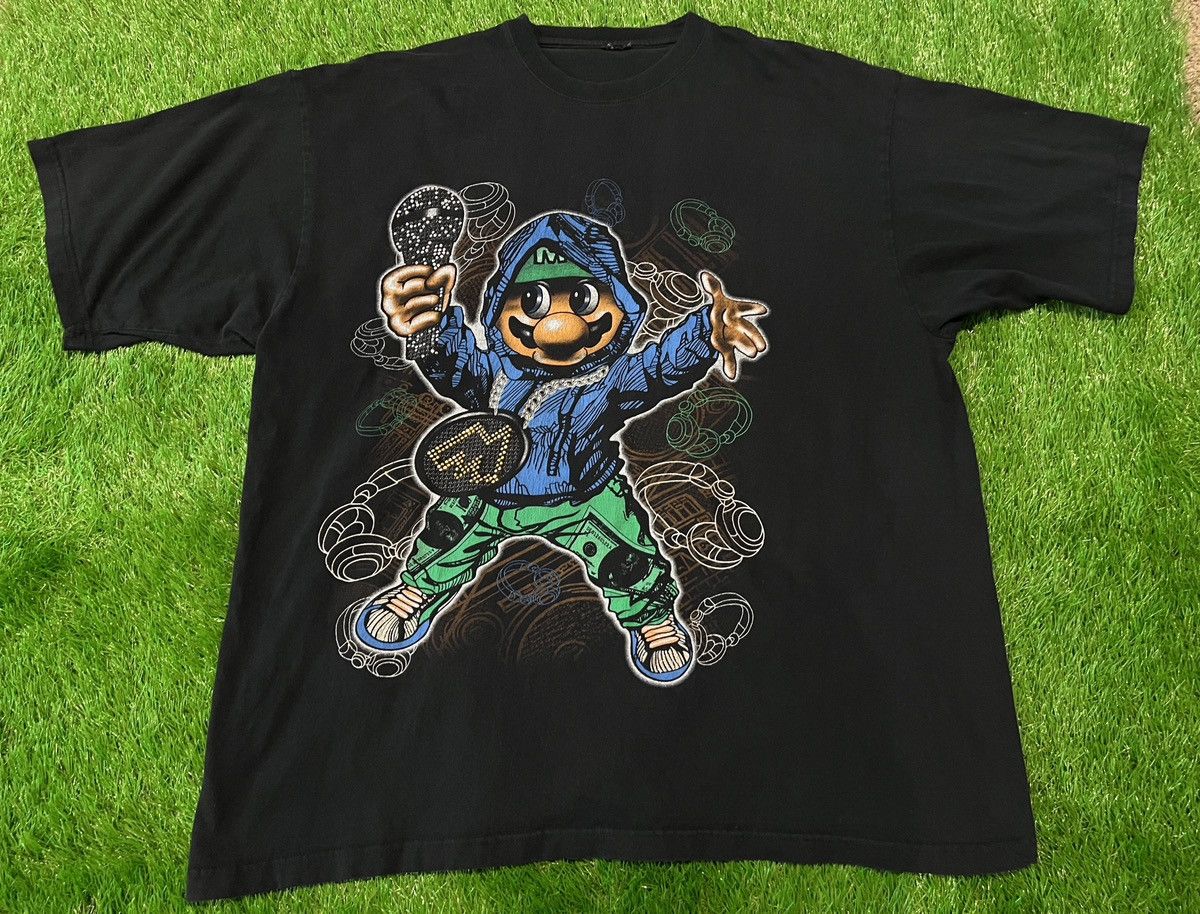 Other × Vintage Vintage Super Mario Studded Hip Hop Rap Bling AOP Y2K Size US XXL / EU 58 / 5 - 1 Thumbnail