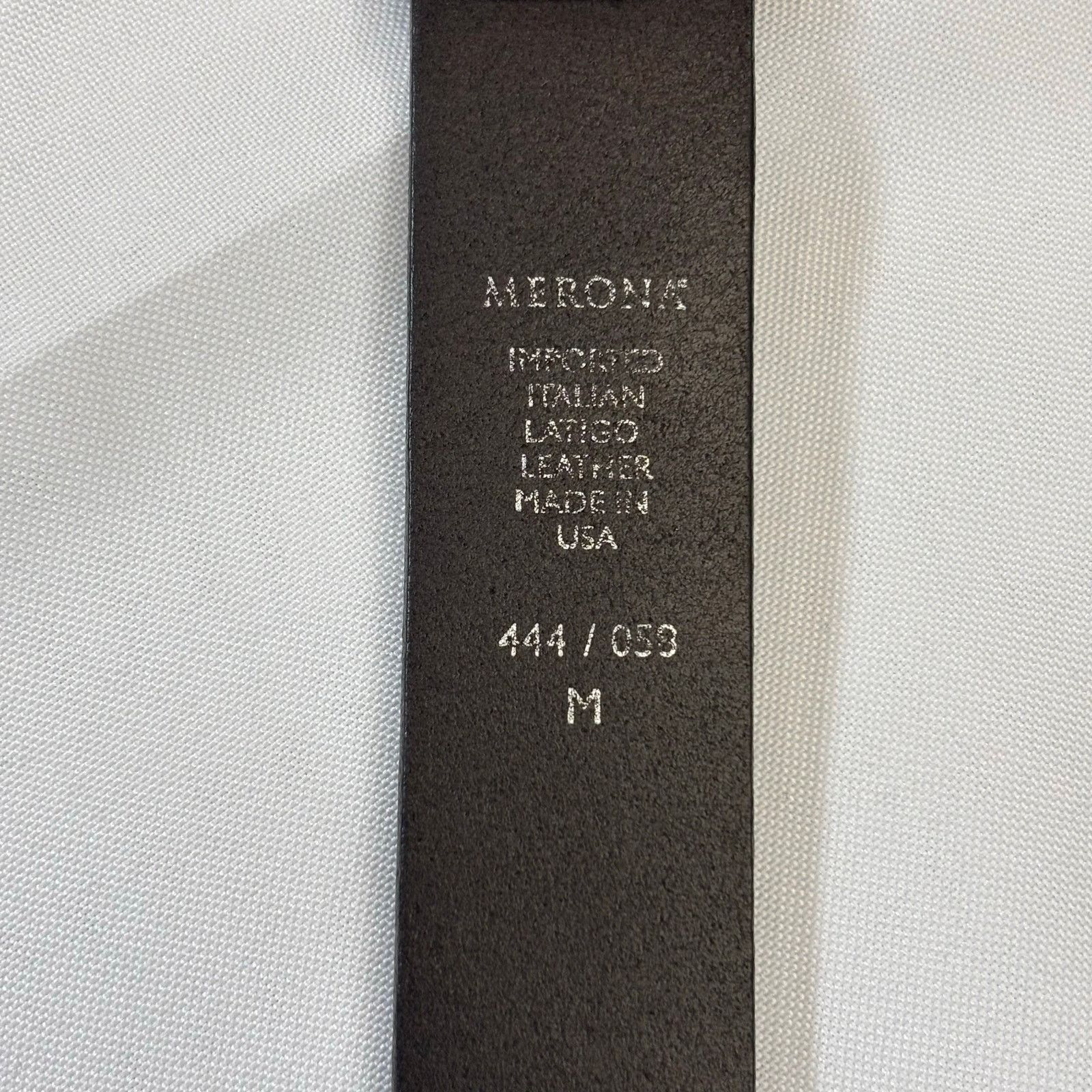 Merona Merona Italian Latigo Leather Belt Black Made in USA Size ONE SIZE - 2 Thumbnail