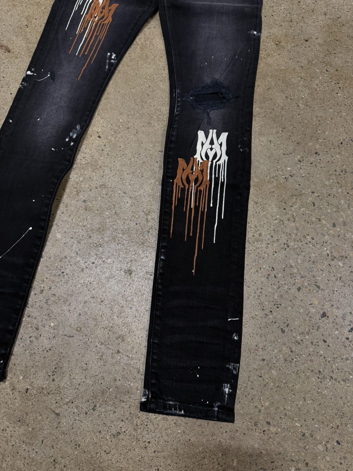 Amiri Amiri MA Dripping Black Jeans NEW 1500$ Size US 36 / EU 52 - 5 Thumbnail