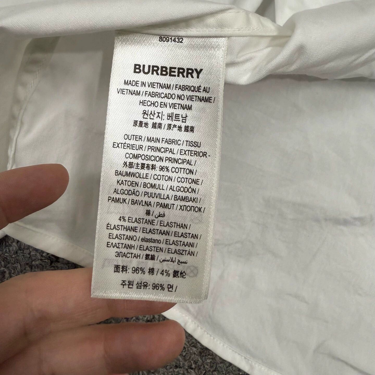 Burberry Burberry White Stripe Paneled Shirt M Size US M / EU 48-50 / 2 - 4 Thumbnail