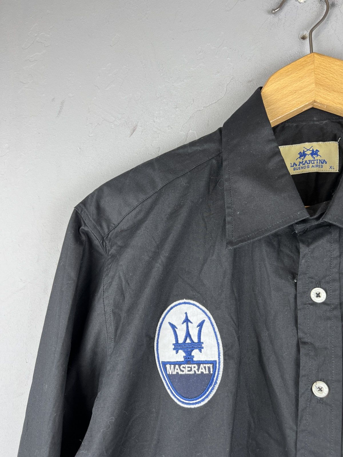 La Martina Vintage Shirt Button Up La Martina Maserati Big Logo Polo Size US XL / EU 56 / 4 - 5 Thumbnail