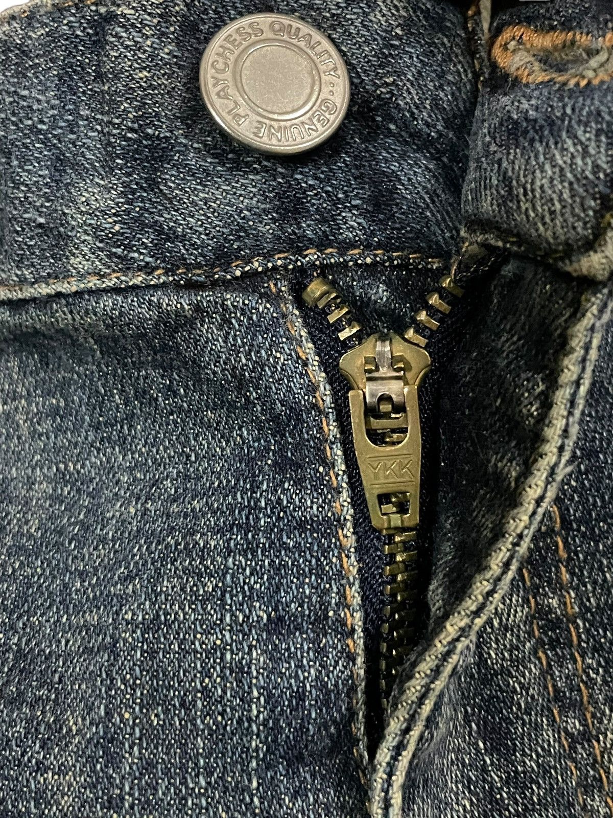 POST ARCHIVE FACTION (PAF) Vintage Japanese Bush Pants Mud Wash Distressed Flare Jeans Size US 34 / EU 50 - 14 Thumbnail