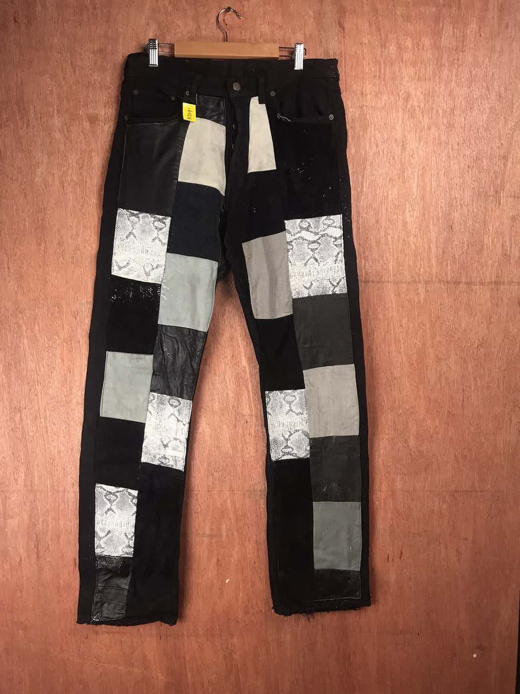 Levi's DLL Hippie Levis Black patchwork vintage Denim Pants #A2616 Size US 32 / EU 48 - 1 Thumbnail