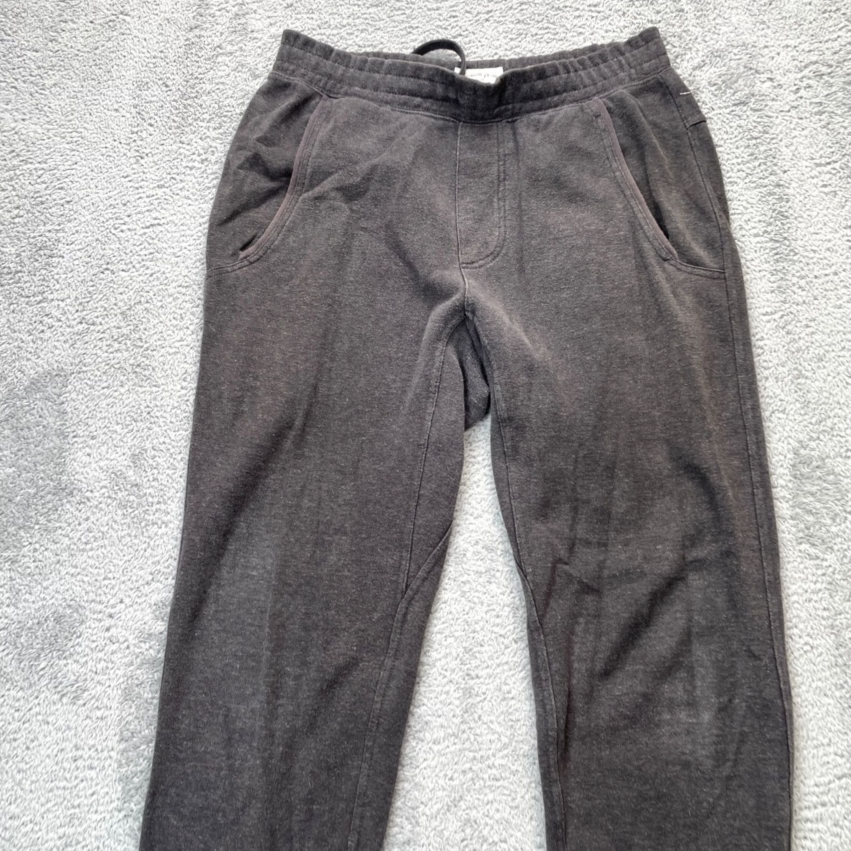 Prana prAna Sweatpants Pants Mens Small Gray Fleece Tapered Leg Drawstring Performance Activewear Casual Baggy Lounge Pants Slim Fit Size US 30 / EU 46 - 4 Thumbnail