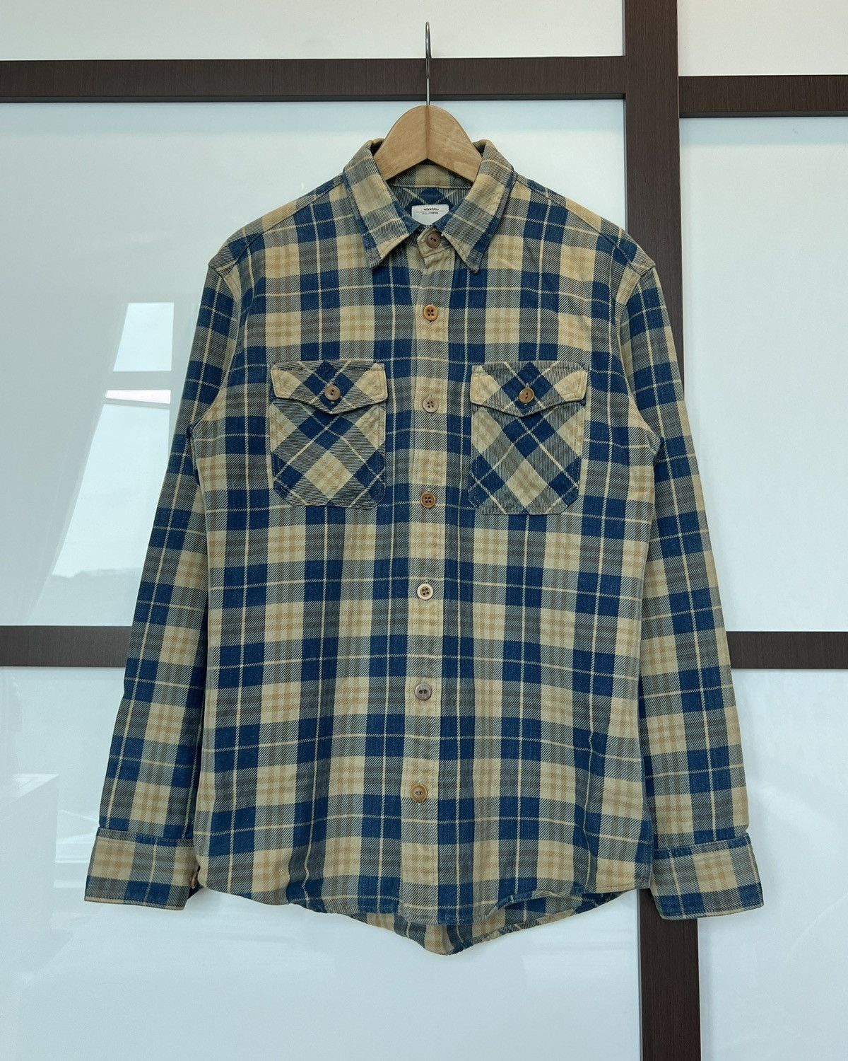 Visvim Visvim FW14 Black Elk Flannel (Indigo Check) Beige Size US S / EU 44-46 / 1 - 1 Thumbnail