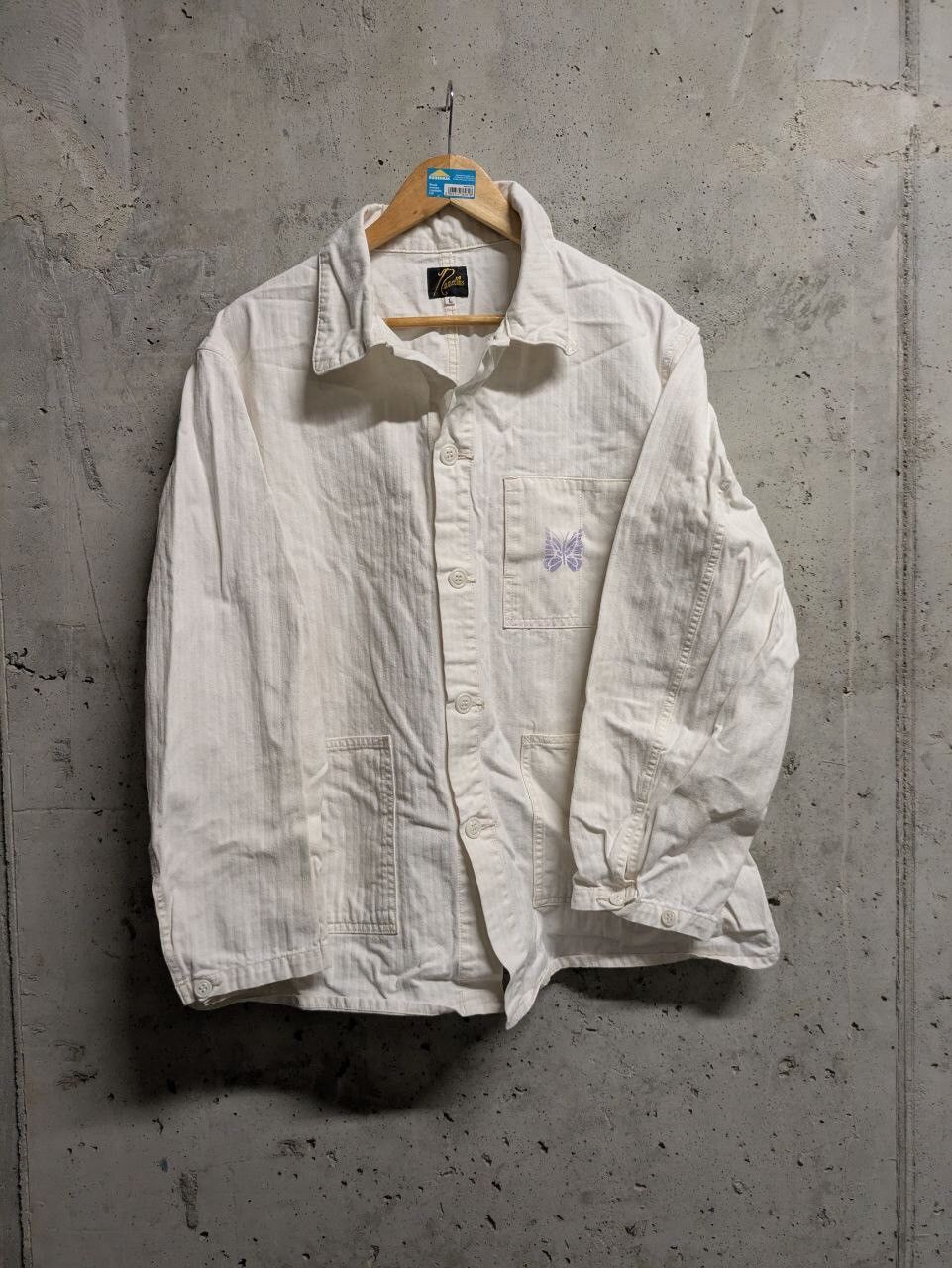 Needles work butterfly logo shirt