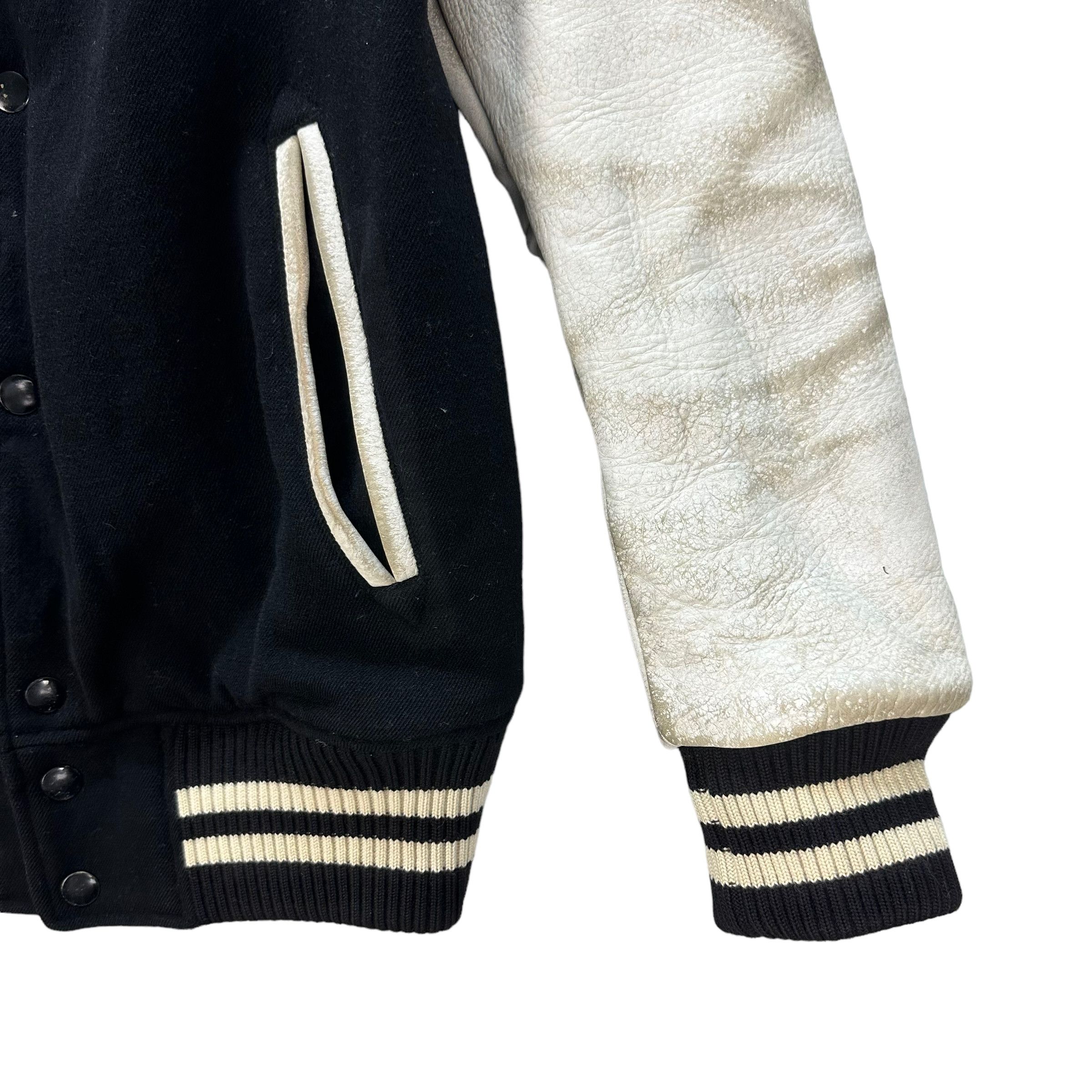 Japanese Brand PEARLY GATES WOOL LEATHER VARSITY JACKET #8180-209 Size US M / EU 48-50 / 2 - 10 Thumbnail