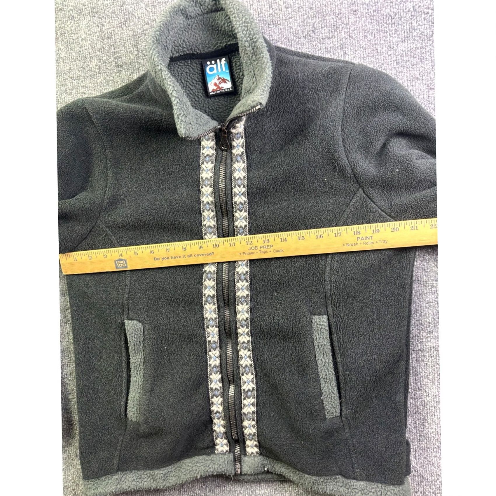 Vintage VINTAGE Alf Fleece Glacier Jacket Womens S Green Gray Geometric Trim Zip Up USA Shirt Ladies Girls Size S / US 4 / IT 40 - 6 Thumbnail