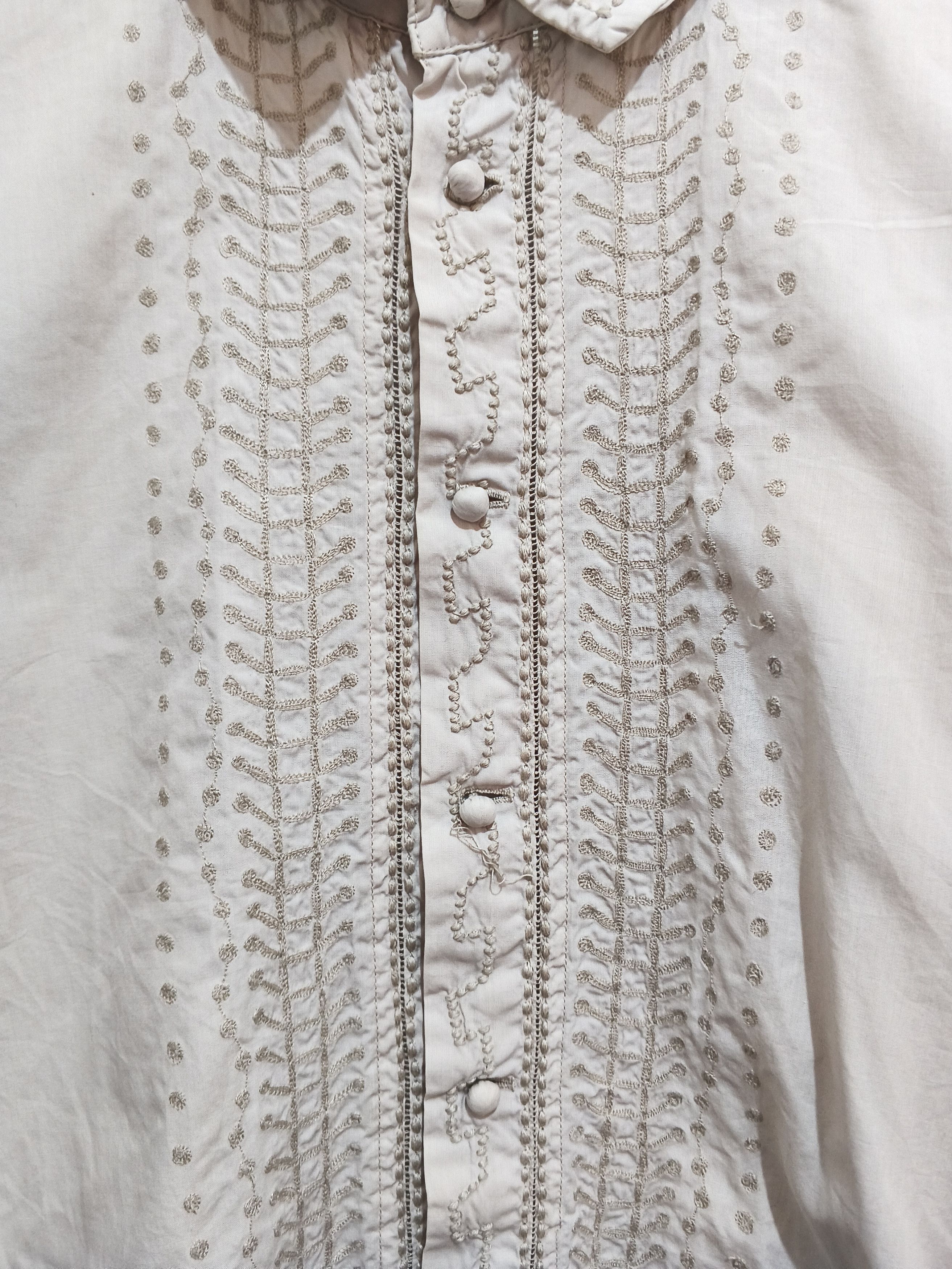 Issey Miyake 💥Issey Miyake Haat Embroidery Blouse Size XS / US 0-2 / IT 36-38 - 6 Thumbnail