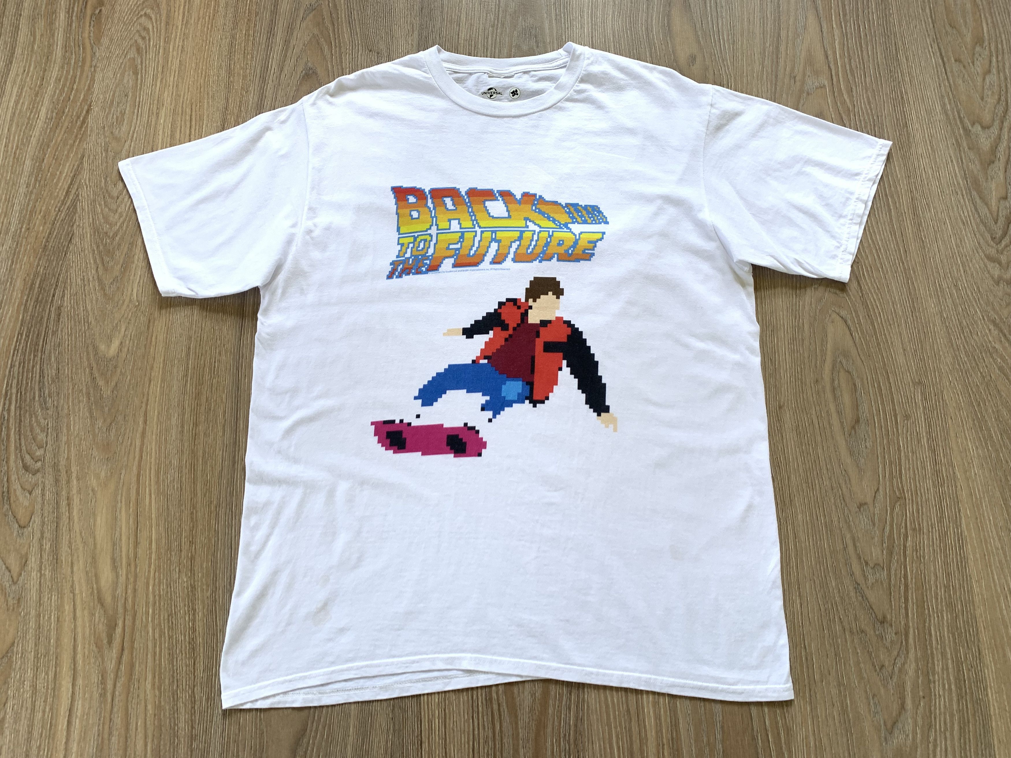 Universal Studios Back To The Future White Printed T Shirt Size US M / EU 48-50 / 2 - 2 Thumbnail