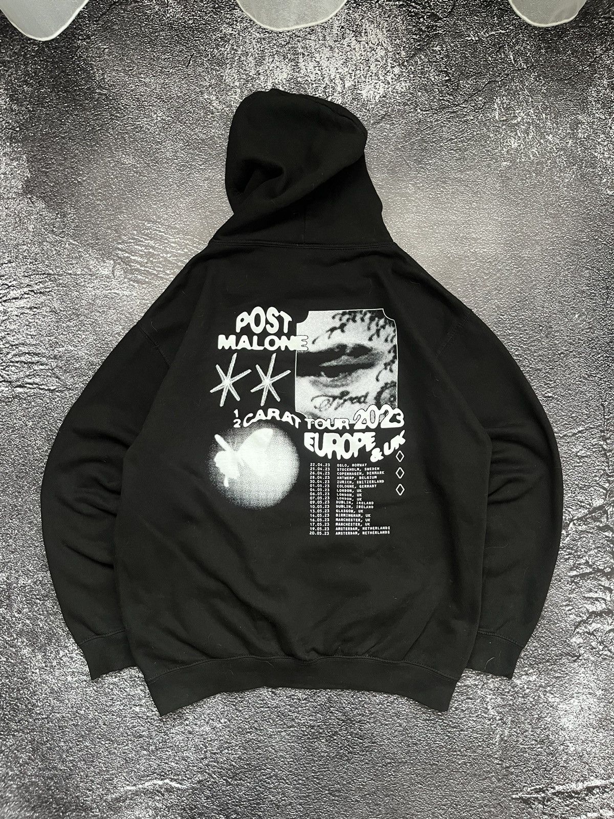 Band Tees Post Malone 12 Carat Tour 2023 Hoodie Black Size US L / EU 52-54 / 3 - 1 Thumbnail