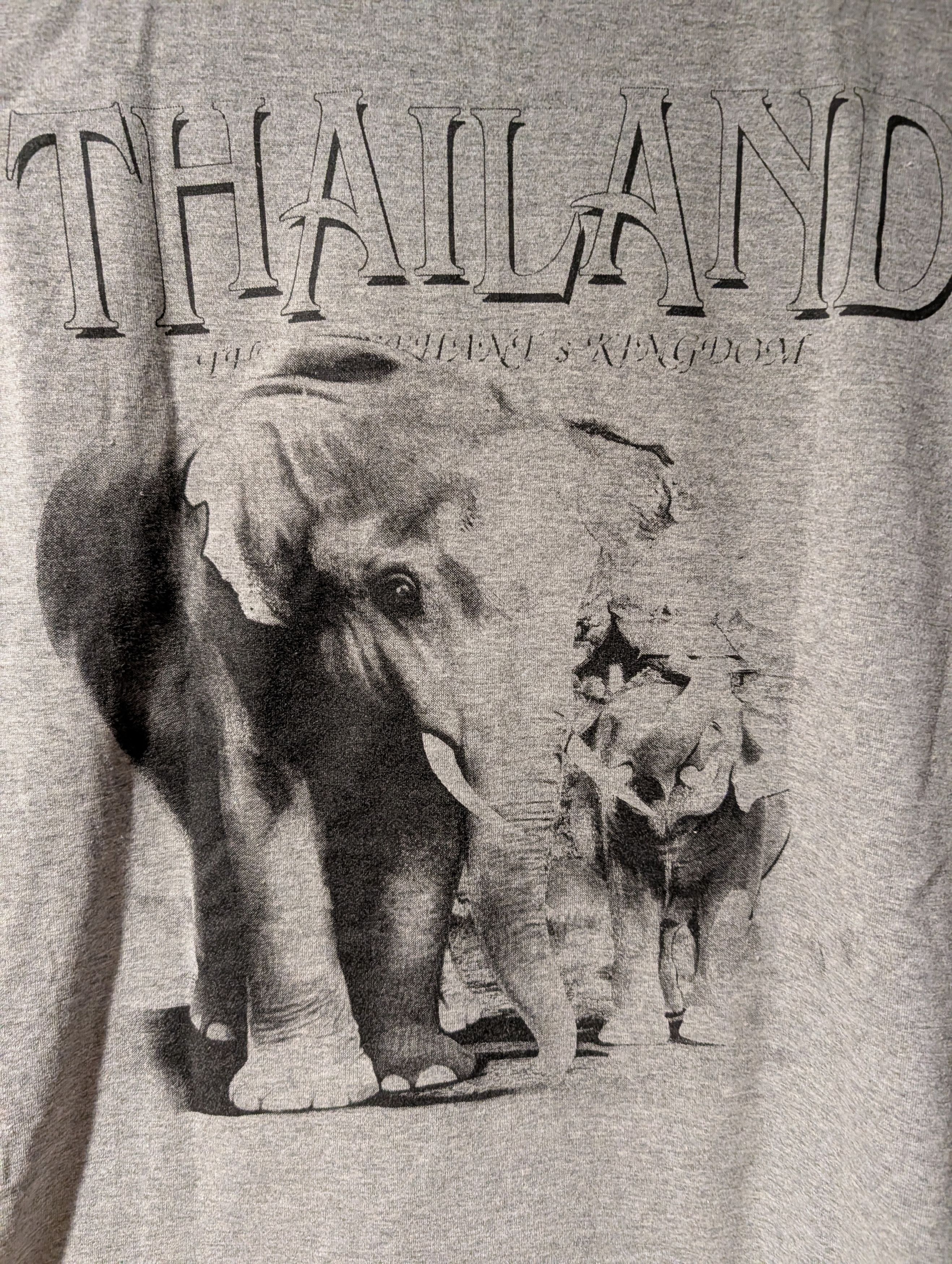 Arts & Science Vintage Y2K Thailand The Elephant Kingdom Animal T-Shirt Size US XL / EU 56 / 4 - 5 Thumbnail