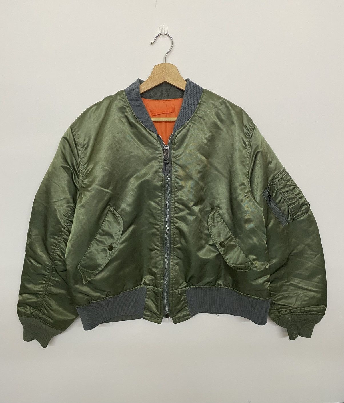 Vintage Corinth Mfg MA-1 Vintage Flight Reversible Bomber Jacket Size US L / EU 52-54 / 3 - 1 Thumbnail