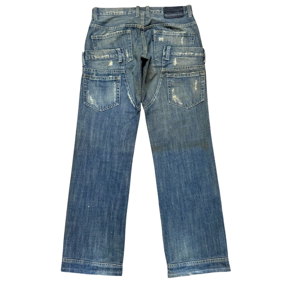 Nicole Club Monsieur Nicole Reconstructed Denim Jeans 20471120 Size US 31 - 2 Thumbnail
