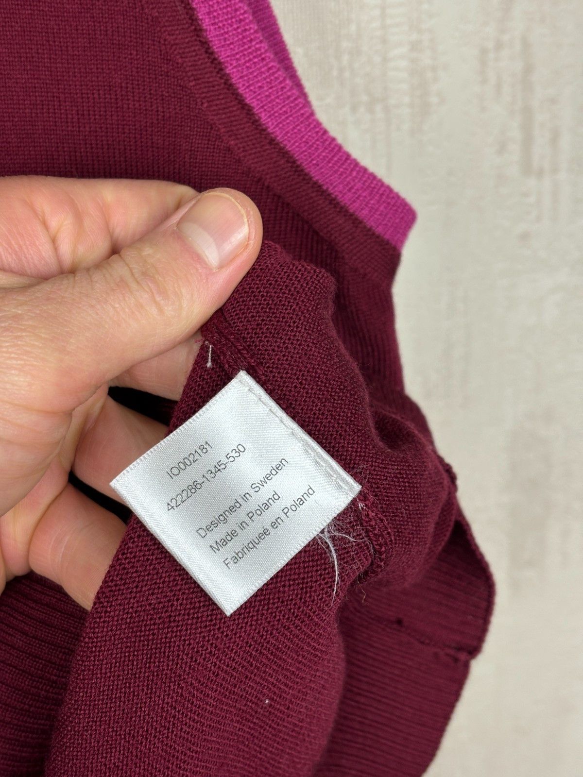 Strenstroms Stenstroms V-neck Wool Sweater Jumper Vest Gilet Size US L / EU 52-54 / 3 - 9 Thumbnail