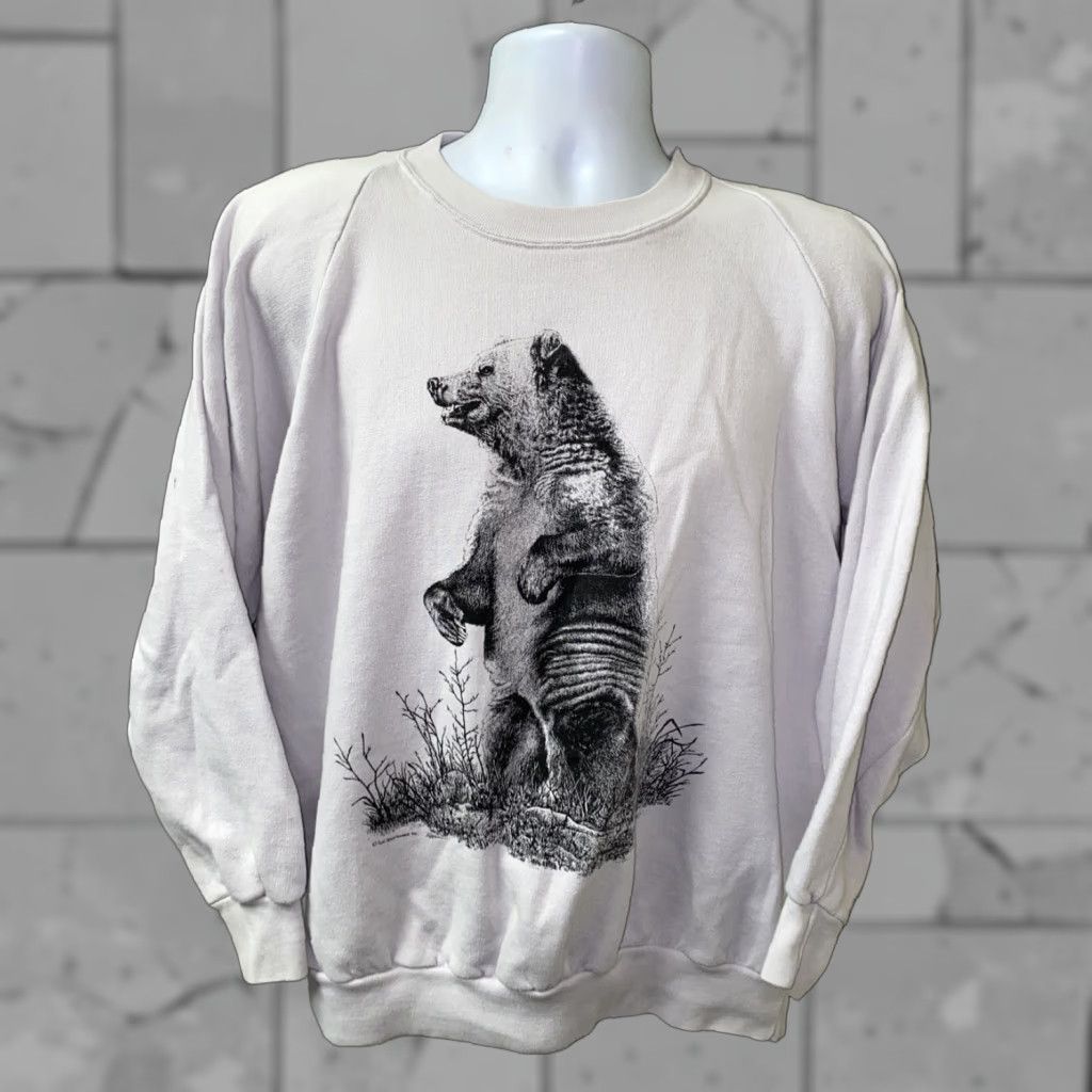 Vintage VINTAGE Sun Sun Sun Sweatshirt Mens 2XL White Fleece Lined Pullover Sweatshirt Size US XXL / EU 58 / 5 - 1 Thumbnail