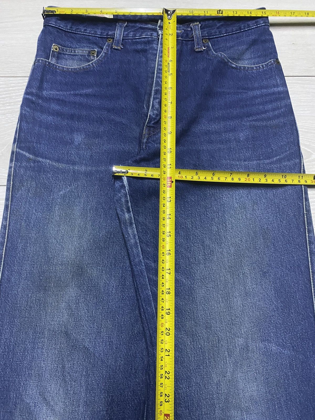 Japanese Brand Vintage Nouvelle Bobson Pro Blue Wash Tapered Leg Jeans Size US 30 / EU 46 - 11 Thumbnail