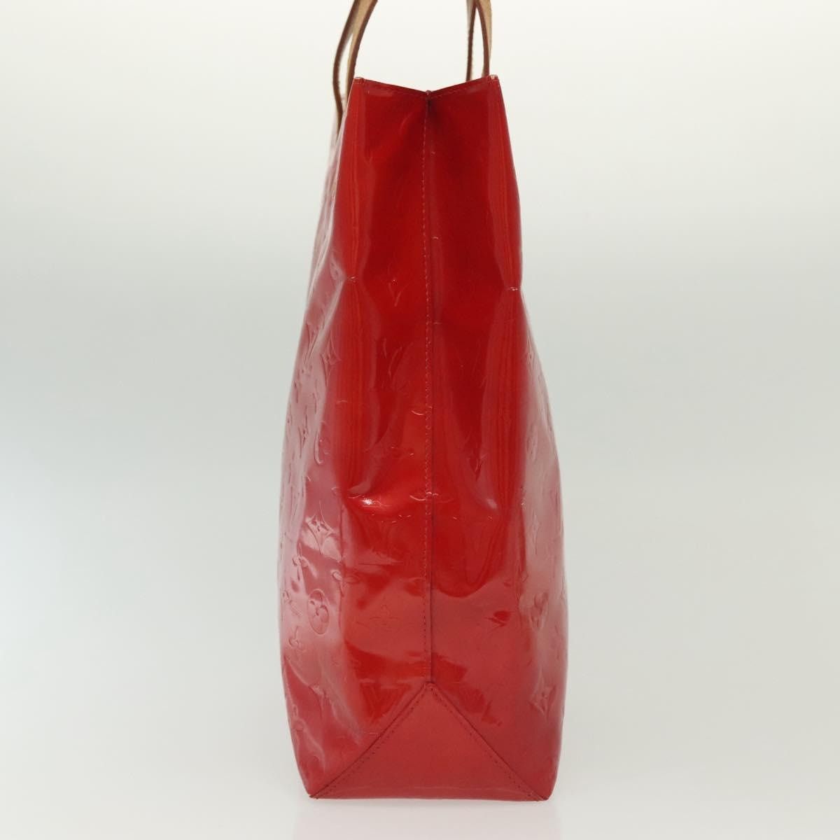 Louis Vuitton LOUIS VUITTON Monogram Vernis Reade MM Hand Bag Red Rouge Size ONE SIZE - 5 Thumbnail