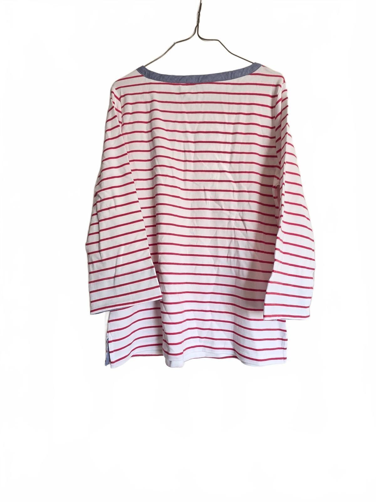 Nautica Nautica Large Striped 3 Quarter Sleeve Shirt Red White NWT Size L / US 10 / IT 46 - 3 Thumbnail