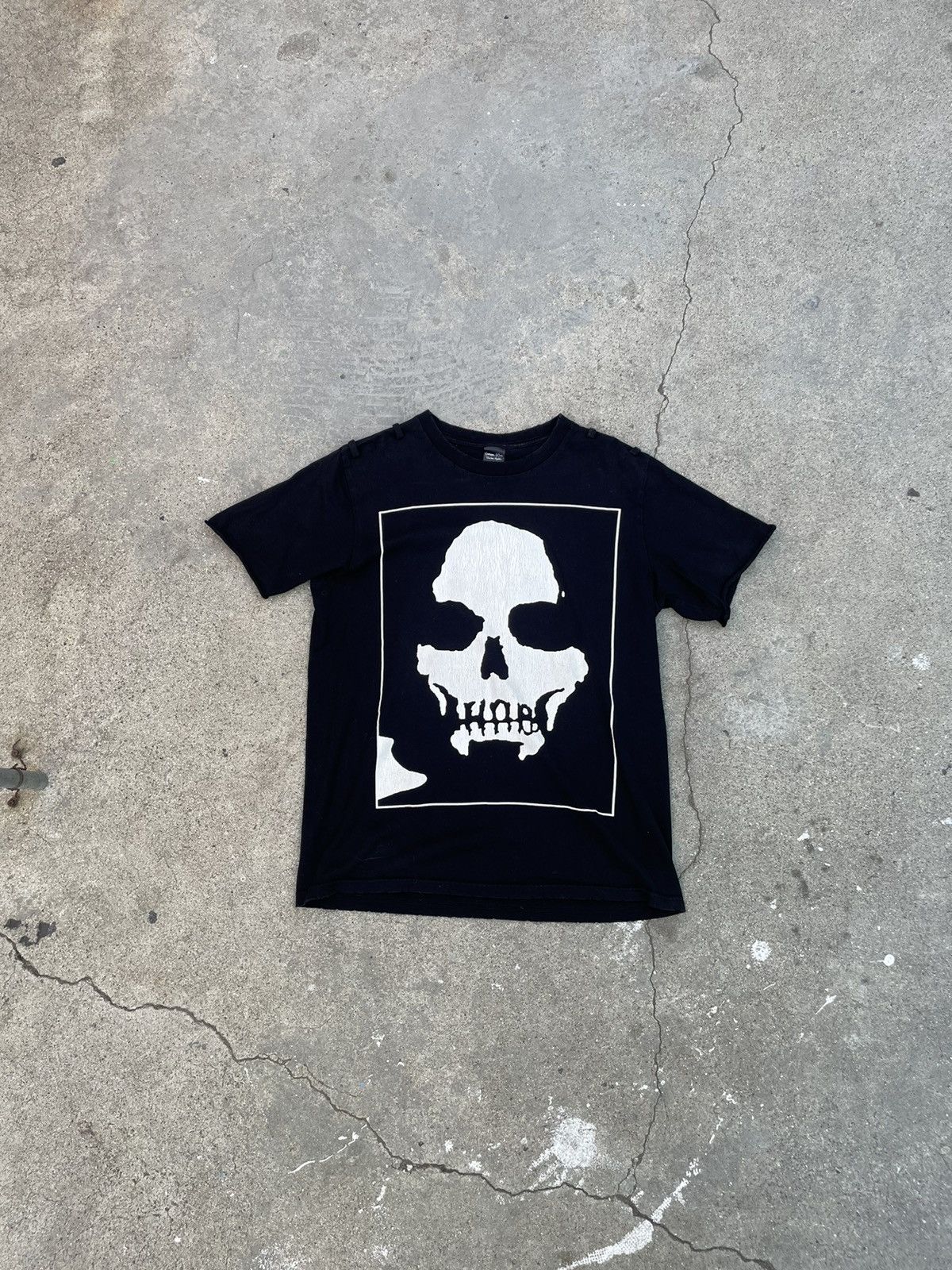 image of Number N Ine Number (N)Ine 2006 Manson Skull Shirt in Black, Men's (Size Medium)