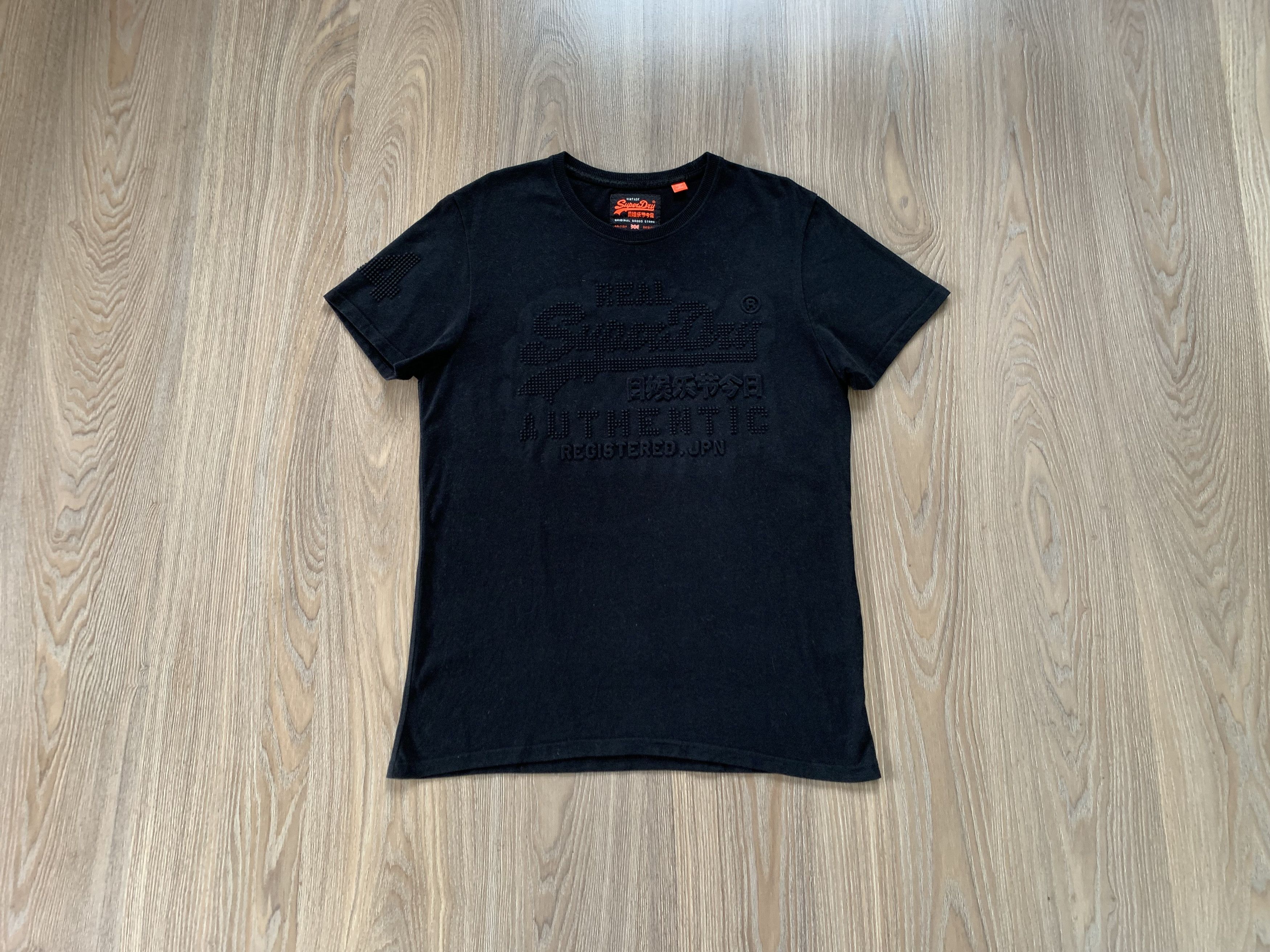 Japanese Brand × Superdry Superdry Basic Black Cotton T Shirt Size US XL / EU 56 / 4 - 1 Thumbnail