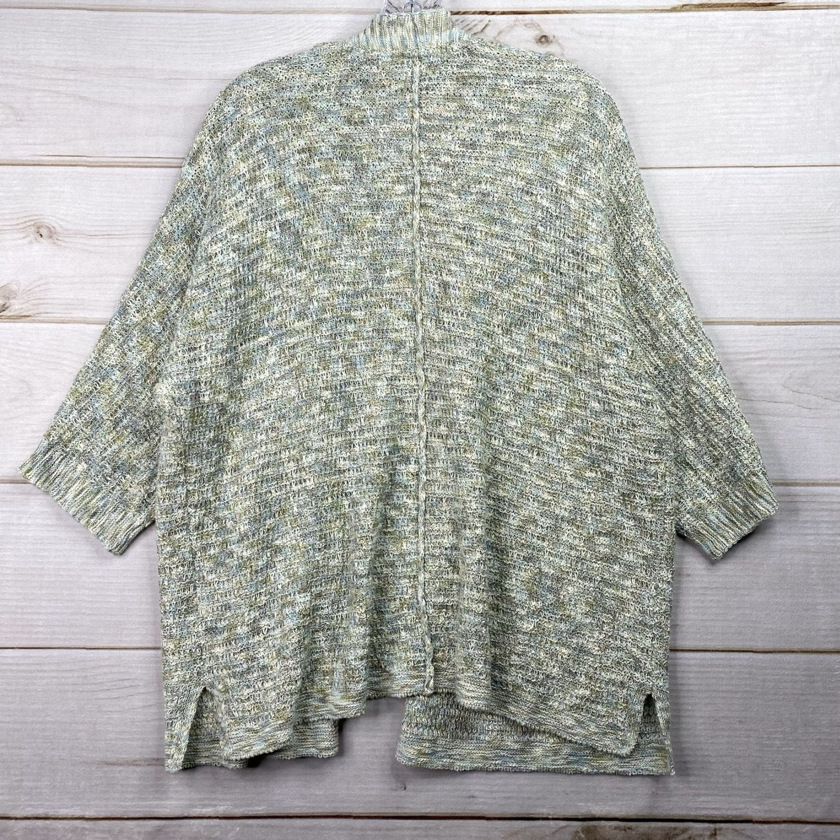 J. Jill J. Jill Cardigan Sweater Womens XL Open Front Short Sleeve Casual Knit Top Multicolor Size XL / US 12-14 / IT 48-50 - 8 Thumbnail