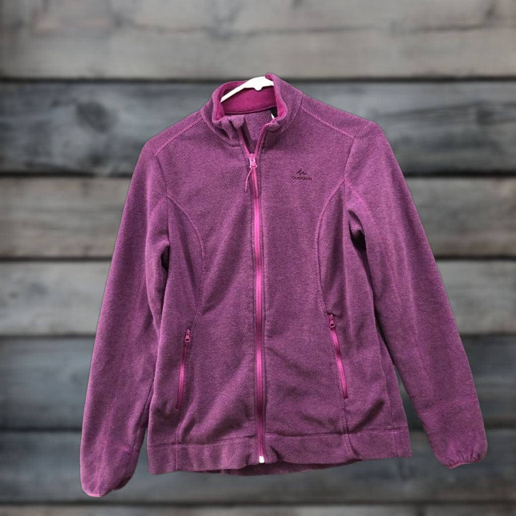 Vintage DECATHLON Quechua Fleece Jacket Womens XS Full Zip Lightweight Purple Pink Jacket Womens XS Purple Pink Outdoor Winter Fall Casual Travel Size XS / US 0-2 / IT 36-38 - 1 Thumbnail