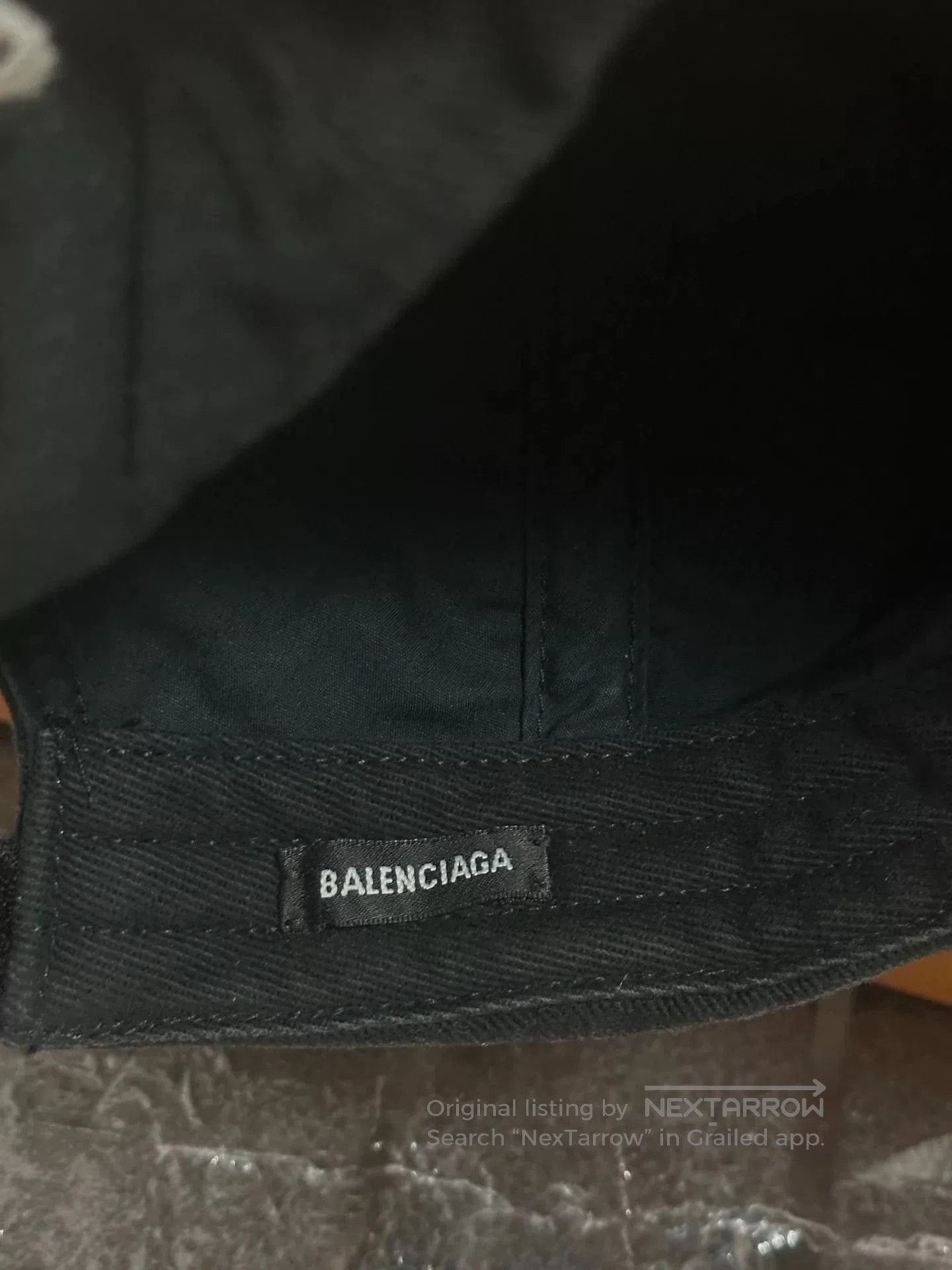 Balenciaga Balenciaga Logo Embroidered Black Baseball Cap. Size ONE SIZE - 5 Thumbnail