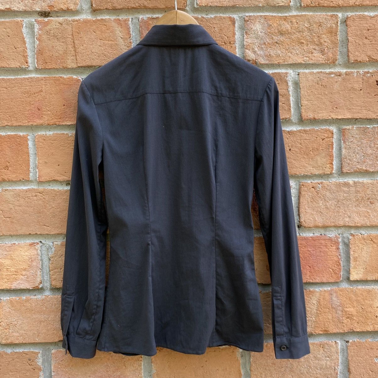 Prada Prada Elegant Black Fitted Long-Sleeve Shirt Size XS / US 0-2 / IT 36-38 - 20 Thumbnail