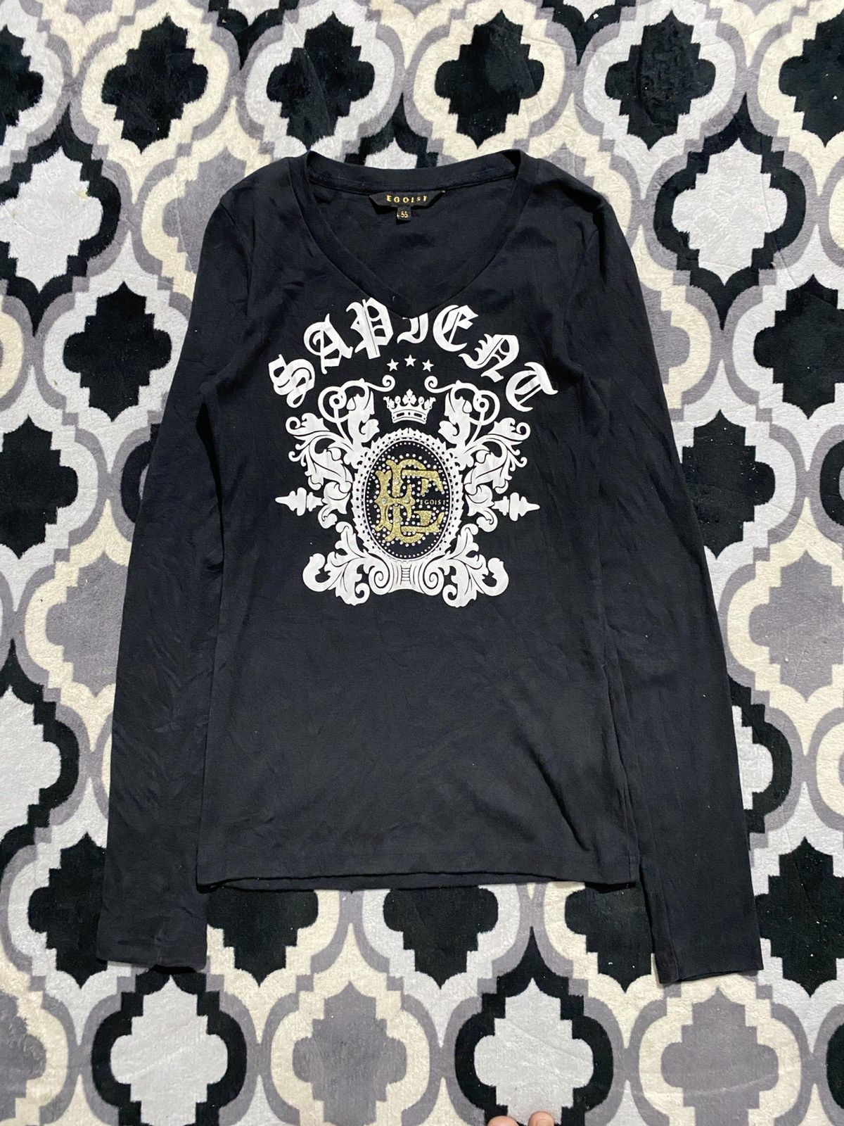 If Six Was Nine × Japanese Brand × Le Grande Bleu (L.G.B.) Egoist gothic glitter longsleeve tshirt Size US M / EU 48-50 / 2 - 1 Thumbnail