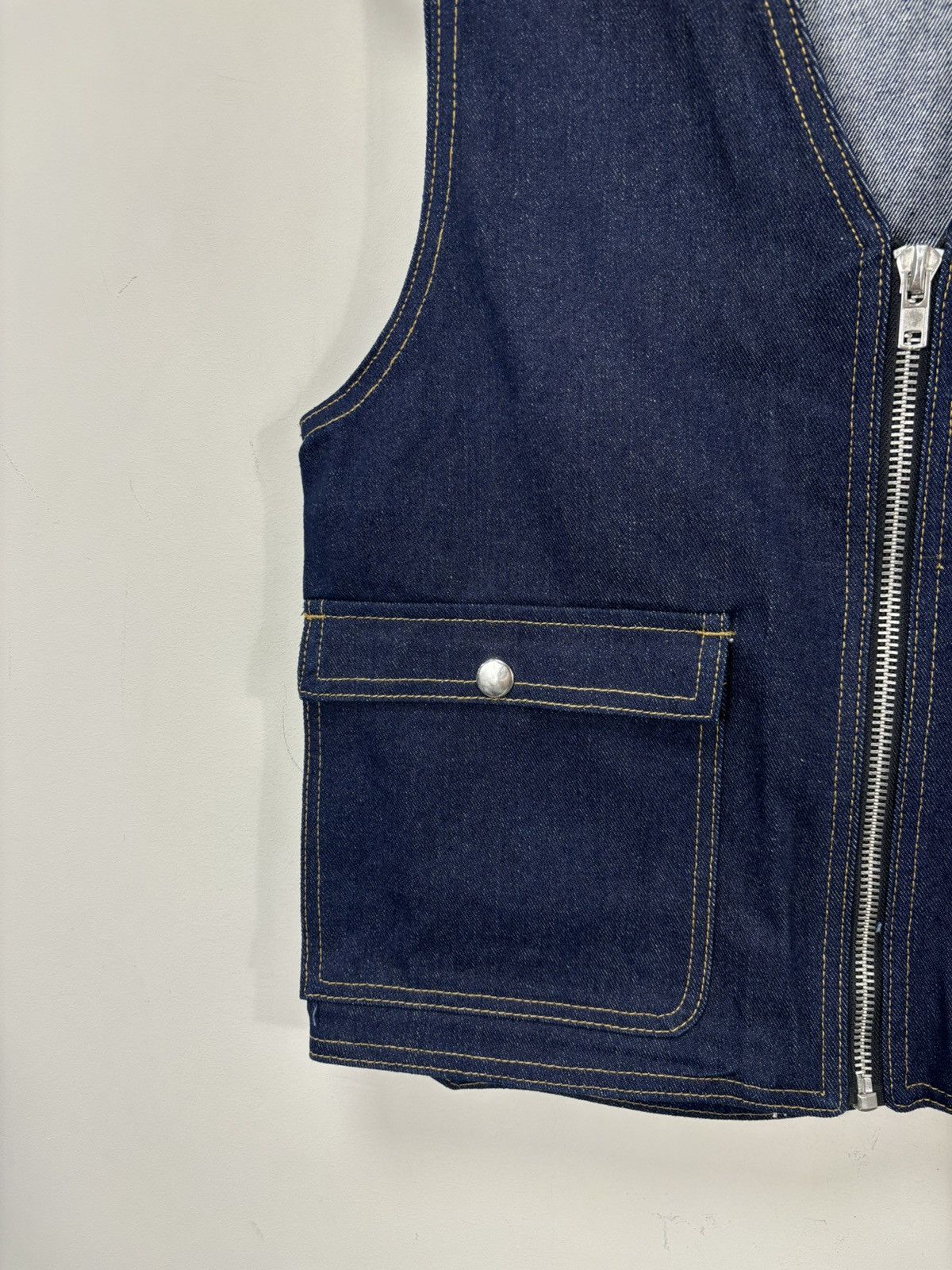 Other Mir Studio Workshop Y2K Navy Blue Hype Denim Vest Jacket Size US S / EU 44-46 / 1 - 5 Thumbnail