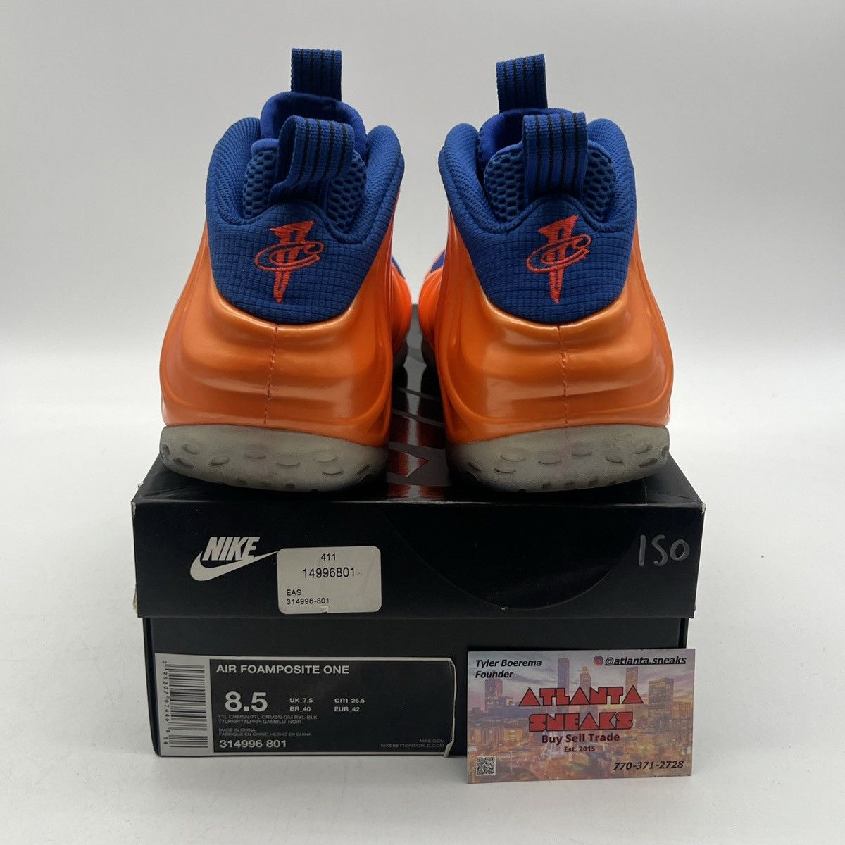 Nike Air Foamposite one Knicks Size US 8.5 / EU 41-42 - 3 Thumbnail