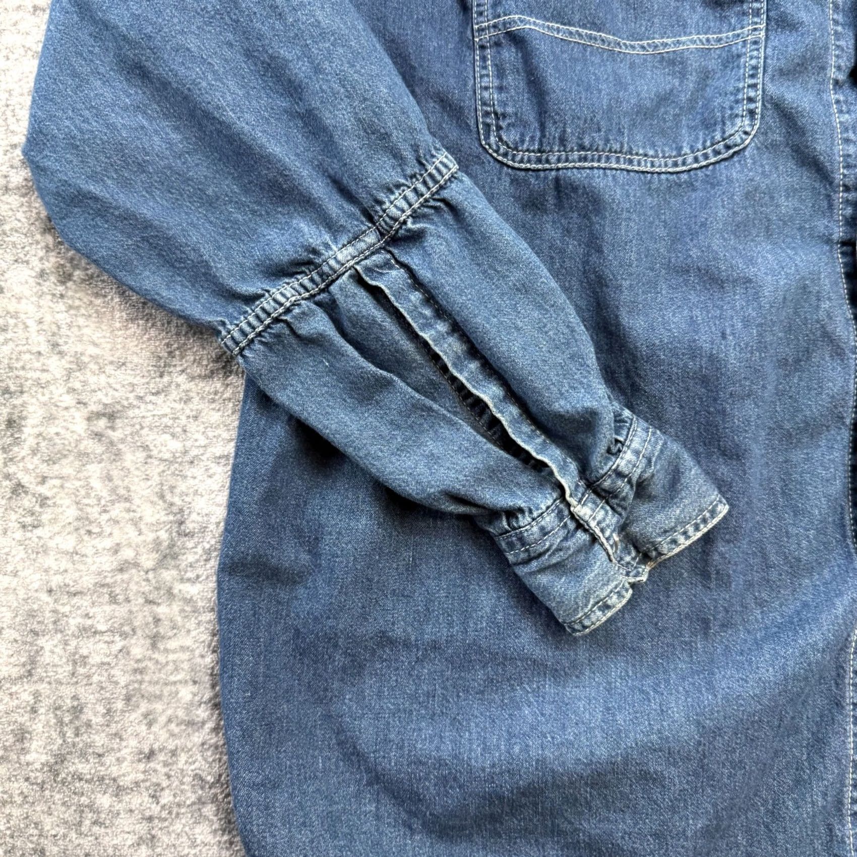 Doublet VINTAGE Trader Shirt Mens XL Blue VTG Jelt Denim Adult Pearl Snap Sanforized Double Pocket Italy Size US XL / EU 56 / 4 - 5 Thumbnail