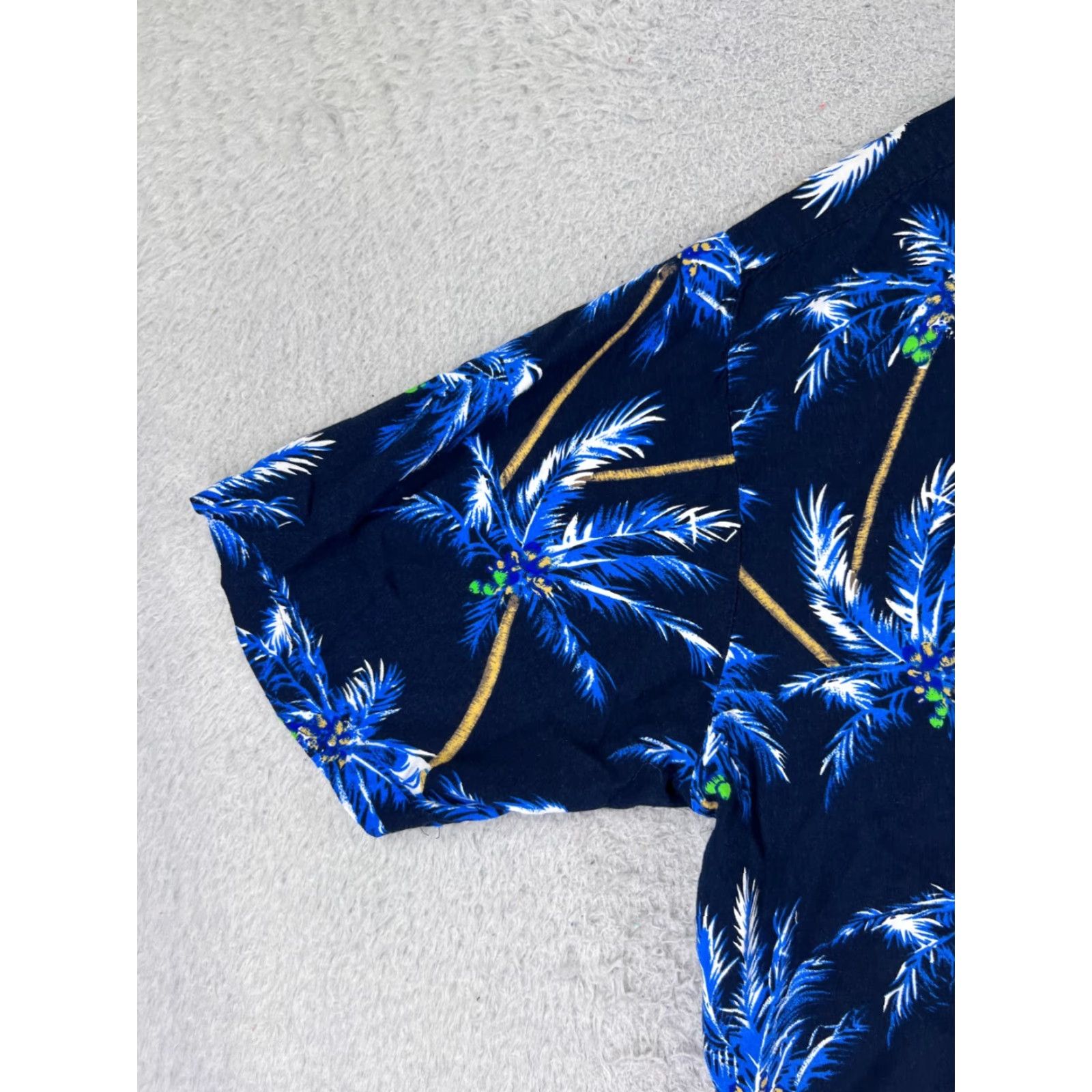 Vintage Puritan Shirt Mens XL Blue Palm Print Hawaiian Vacation Beach Button Up Shirt Size US XL / EU 56 / 4 - 3 Thumbnail