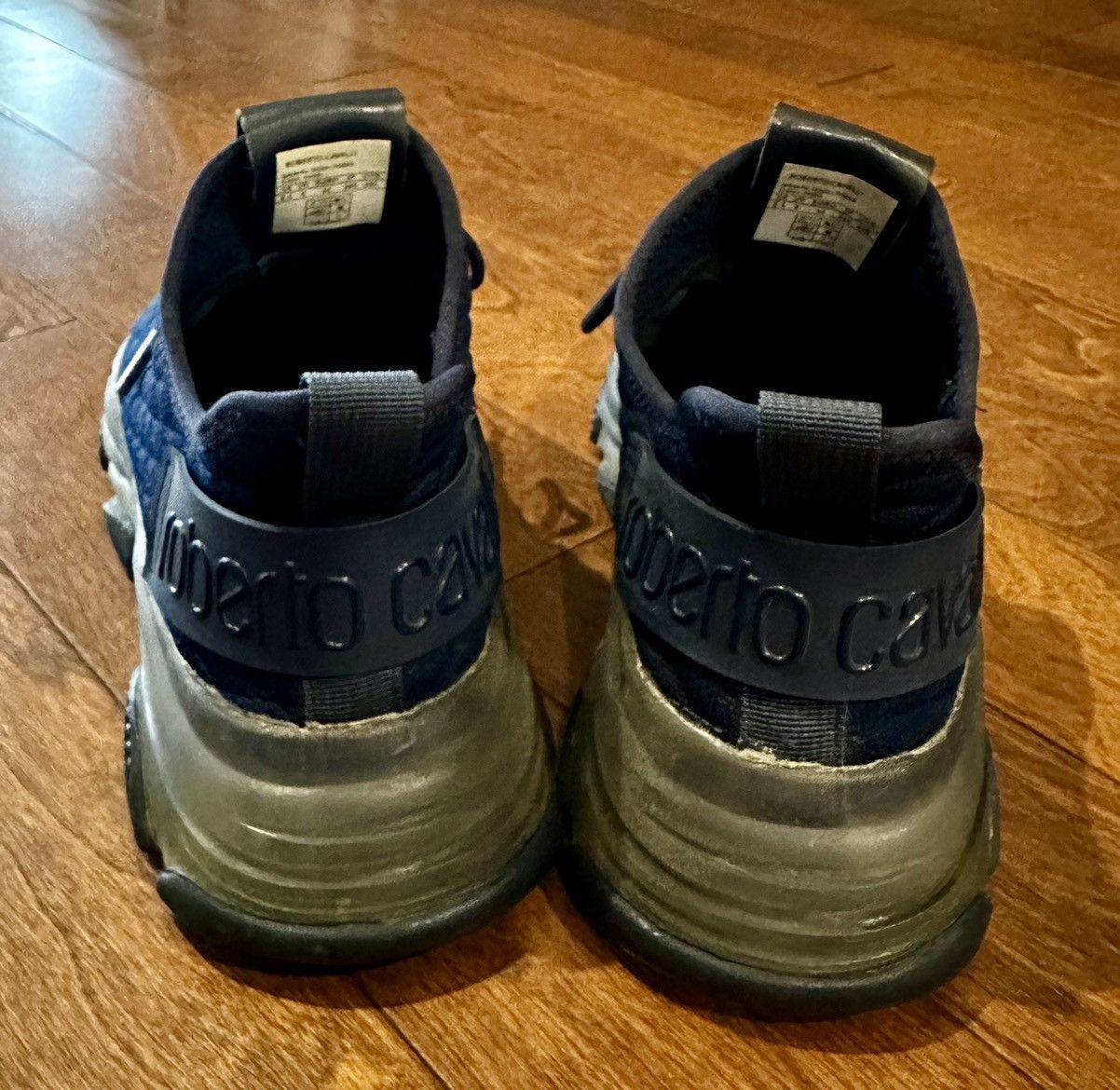 Roberto Cavalli ROBERTO CAVALLI BLUE SNEAKERS MONOGRAM QUILTED Size US 8.5 / EU 41-42 - 3 Thumbnail