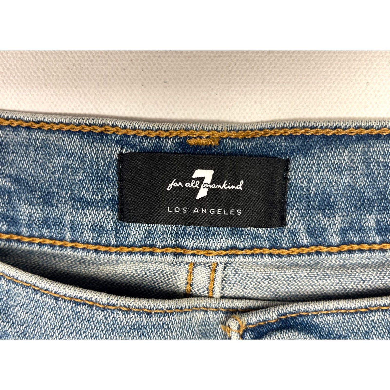 7 For All Mankind 7 For All Mankind Womens Straight Low Rise Stretch Jeans Size 31 NWOT Size 24" / US 00 / IT 34 - 3 Thumbnail