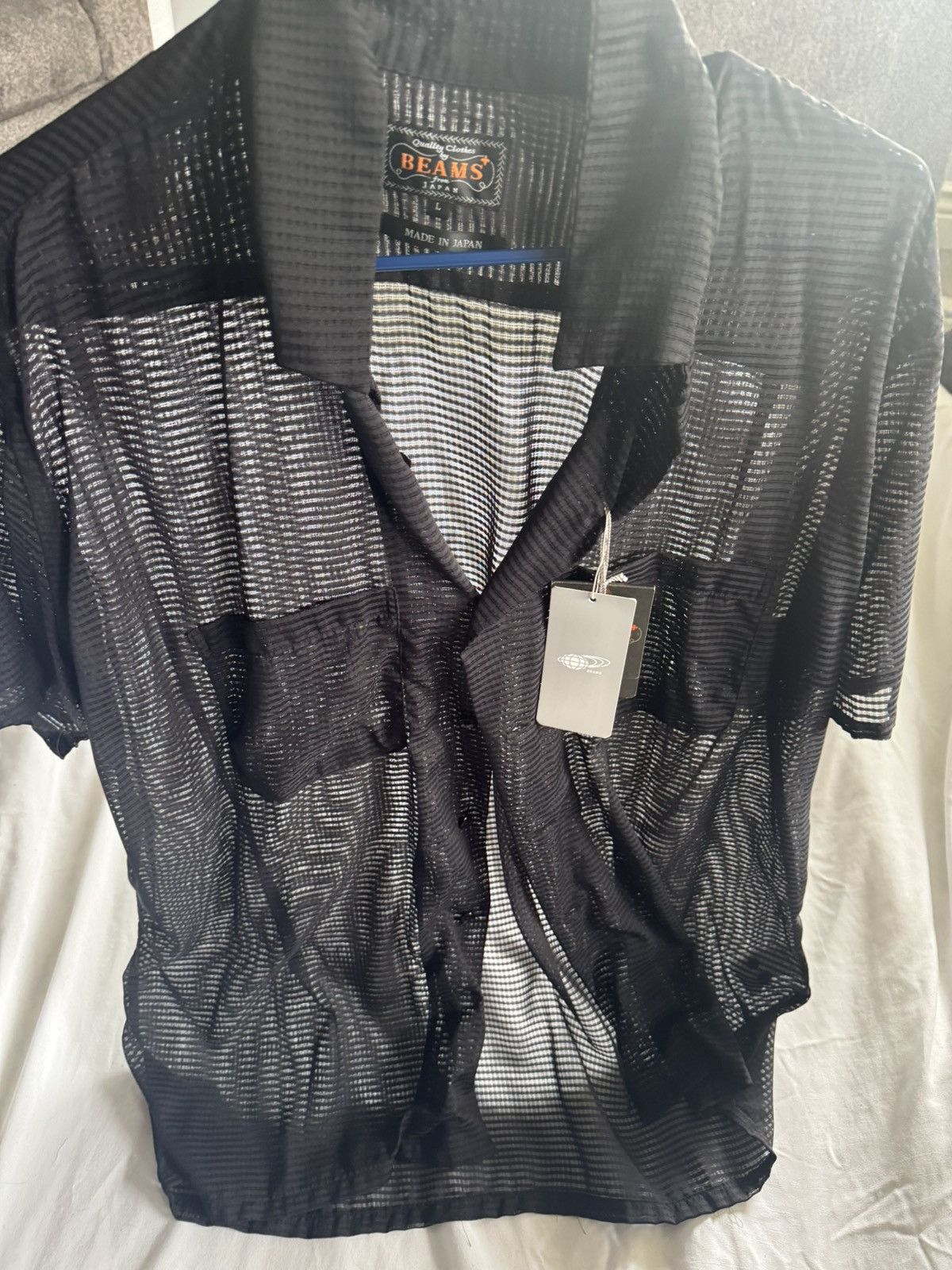 Beams Plus mesh open collar shirt Size US L / EU 52-54 / 3 - 2 Thumbnail