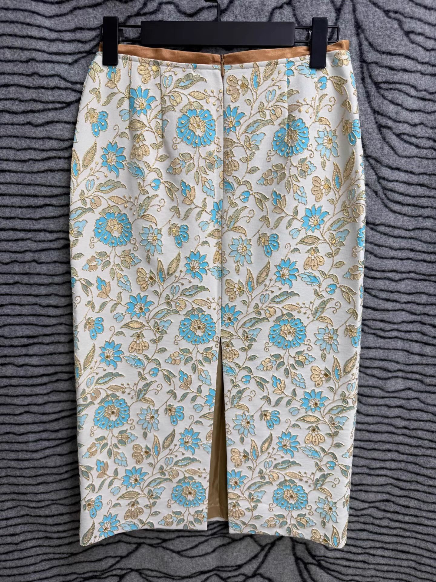 Dries Van Noten Dries Van Noten Blue White Porcelain Midi Skirt K20 Size 24" / US 00 / IT 34 - 5 Thumbnail