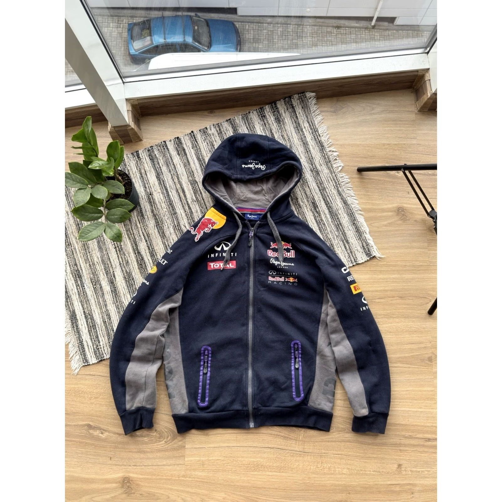 Pepe Jeans VINTAGE Pepe Jeans Red Bull Racing Hoodie Shirt Zip Classic Men S-M Blue 90s Racing Logo Size US S / EU 44-46 / 1 - 2 Thumbnail