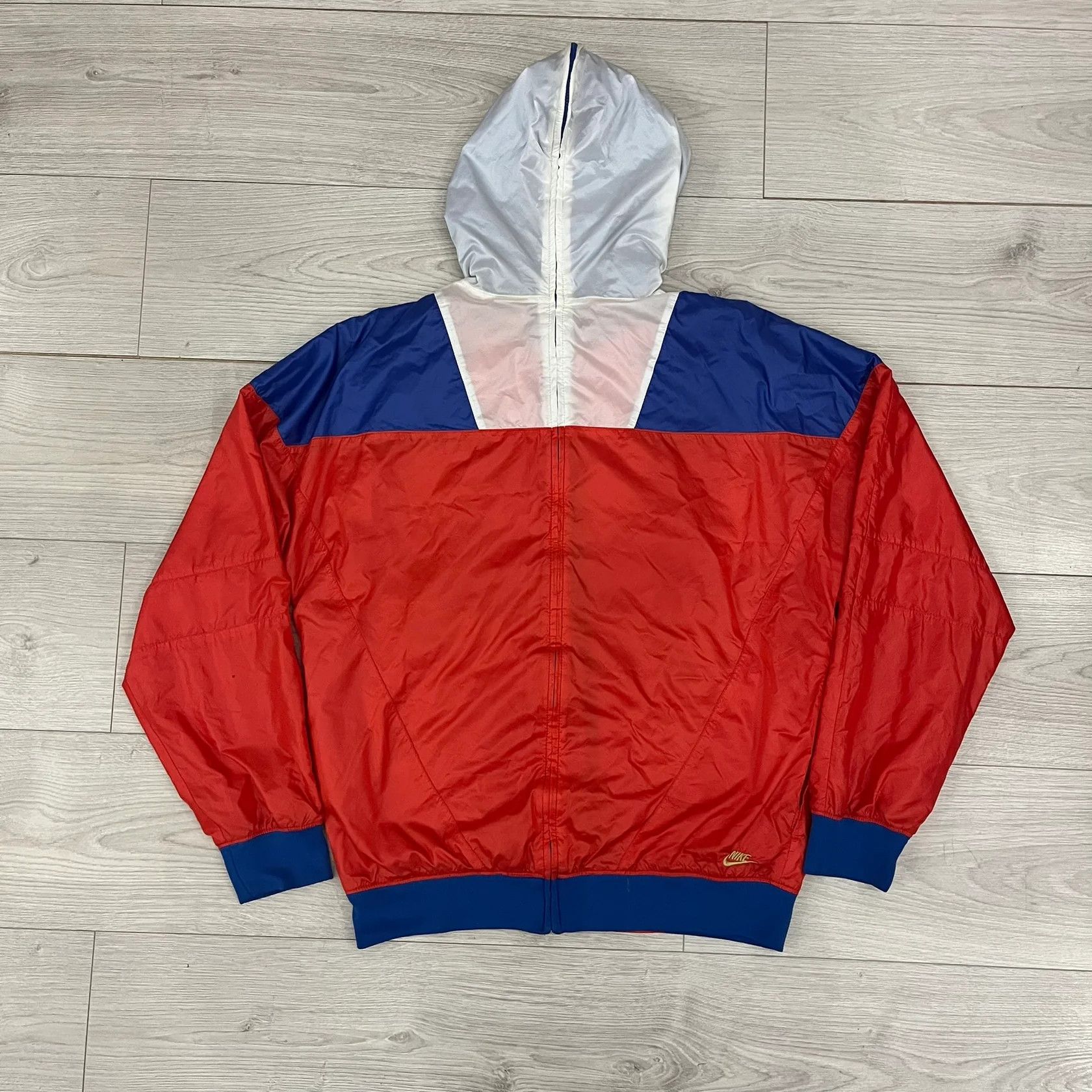Nike Nike Red/Blue/White Split Windbreaker Size US M / EU 48-50 / 2 - 2 Thumbnail