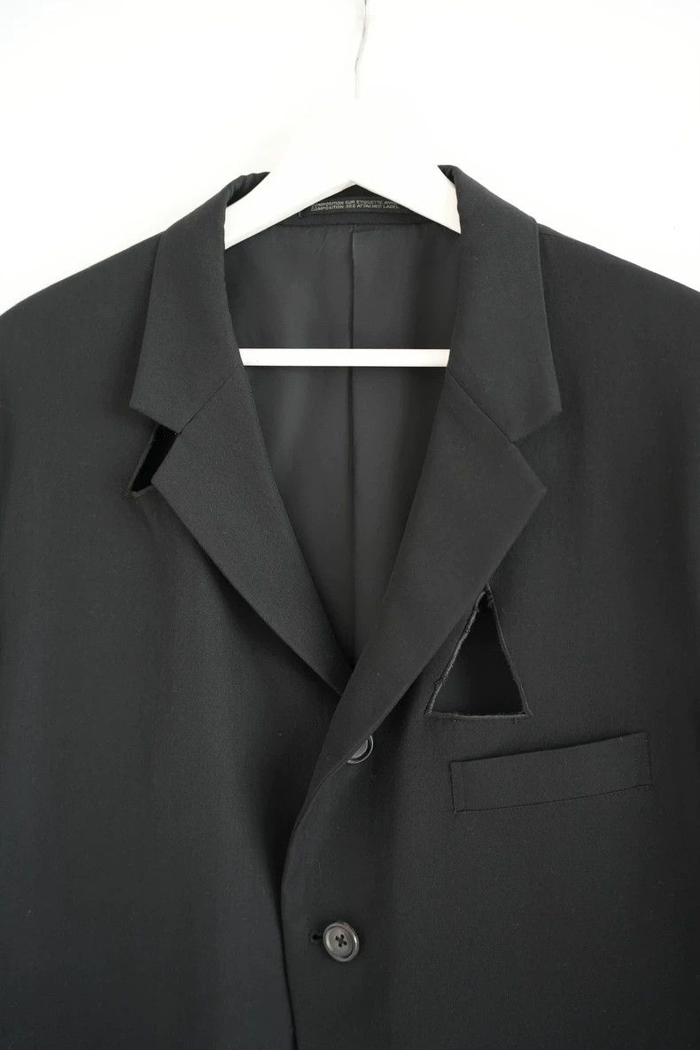 Yohji Yamamoto Yohji Yamamoto size s 92ss triangular cutout blazer Size 36R - 4 Thumbnail
