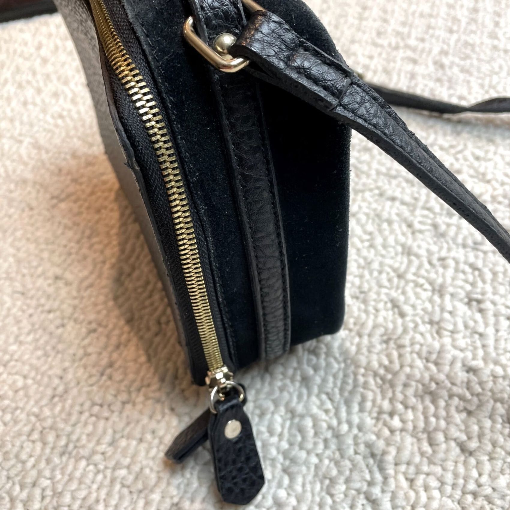 Vintage Street Level Clutch Bag Black PU Leather Shoulder Strap Zip Small Handbag Womens Purse Size ONE SIZE - 7 Thumbnail