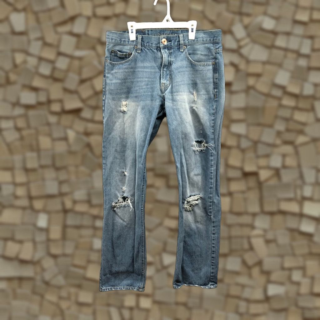 Vintage Aeropostale Jeans Mens Size 33x34 Mid Rise Straight Leg Dark Wash Blue Denim Size US 33 - 1 Thumbnail