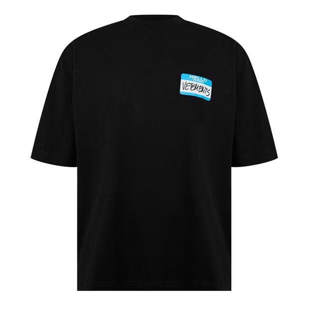 Vetements o1g2r1mq0824 Name Badge T-Shirts in Black Size US L / EU 52-54 / 3 - 1 Thumbnail