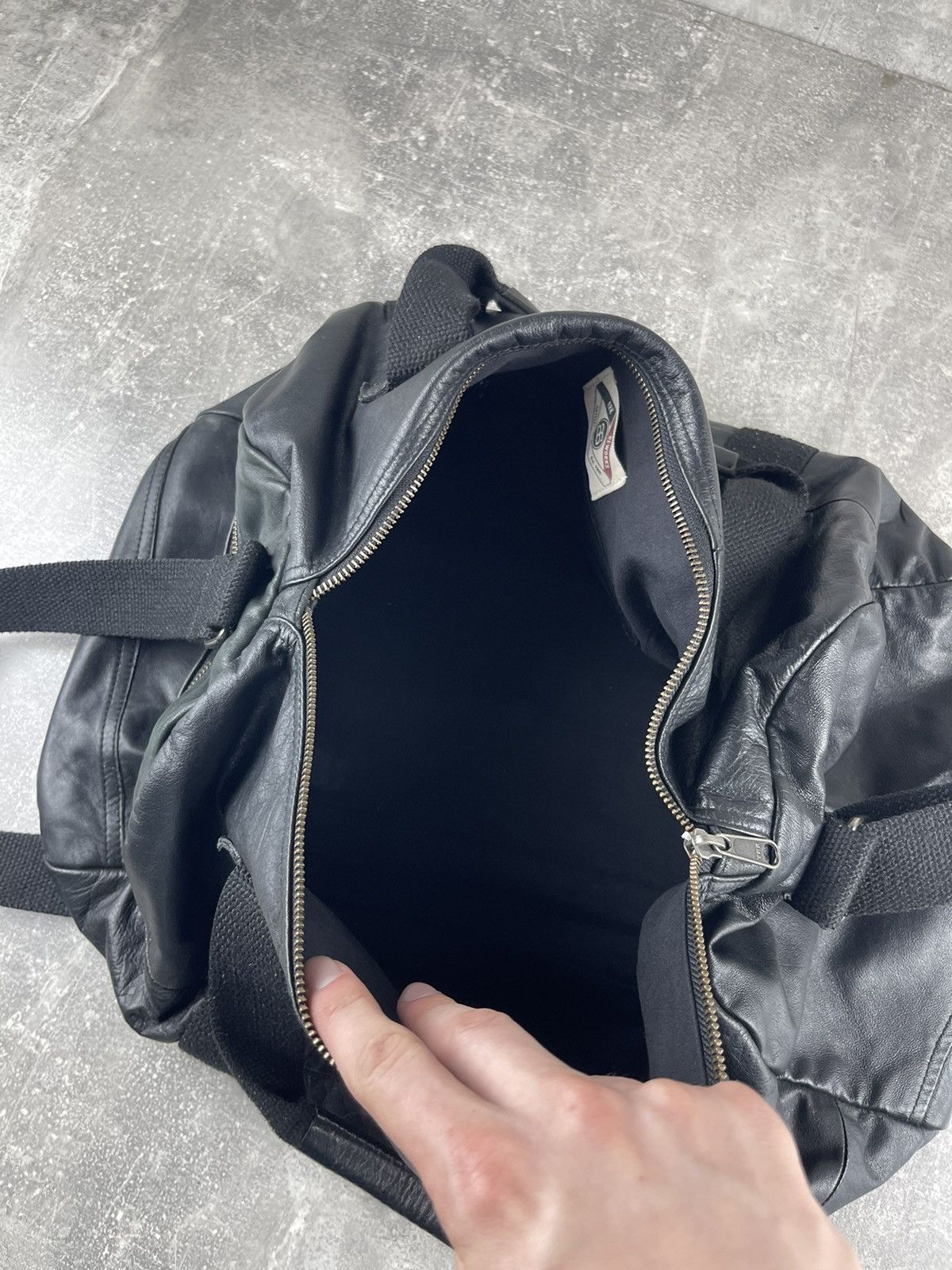 Japanese Brand × Vintage Ark Reworks Handmade Travel Bag Strap Leather Bag Size ONE SIZE - 6 Thumbnail
