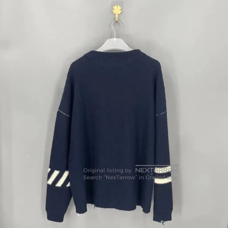 Off-White Off-White Blue Men's Knit Sweater L Size . Size US L / EU 52-54 / 3 - 2 Thumbnail