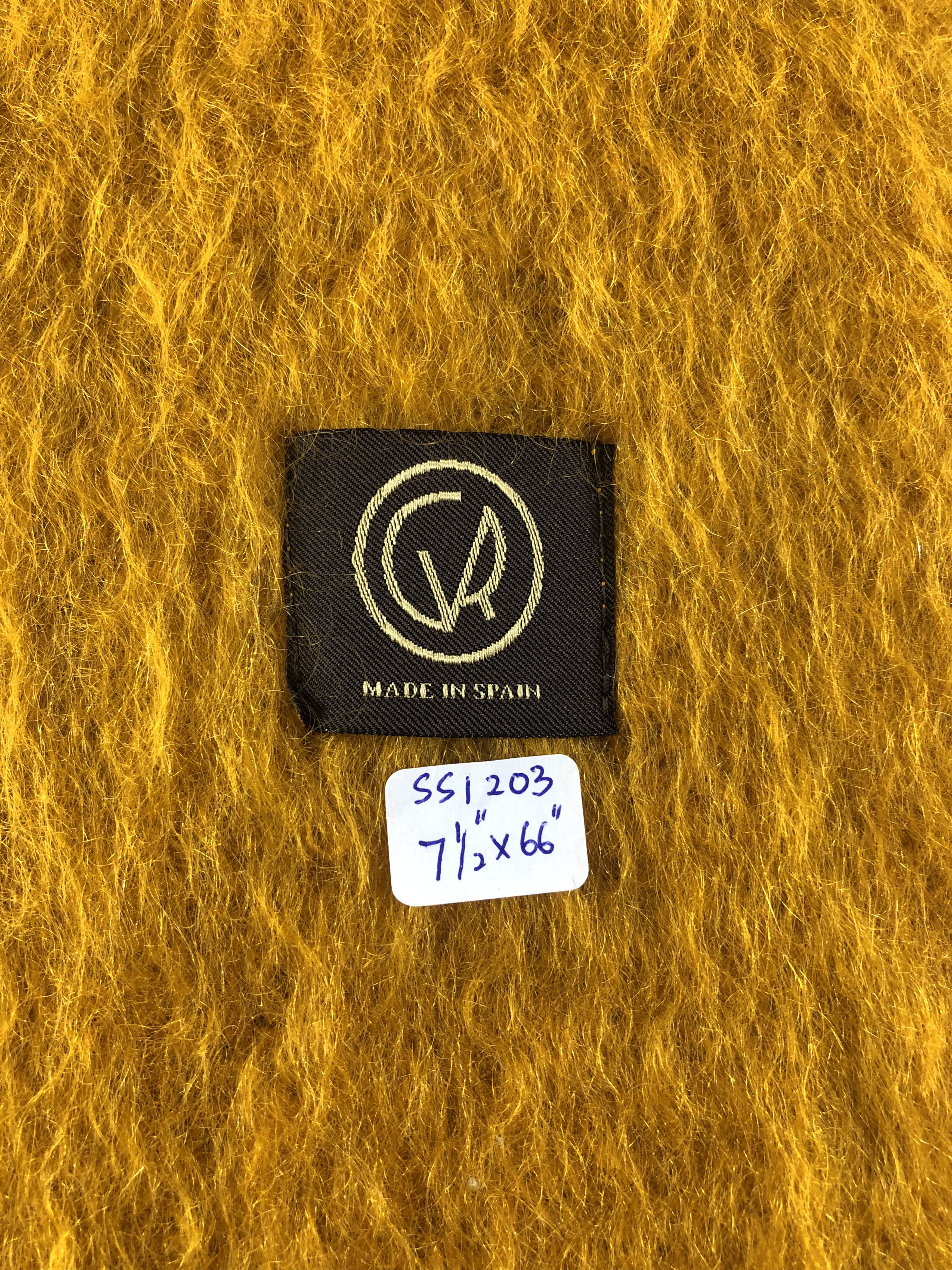 Vintage GR CRAZY Yellow Mohair Scarf / Muffler / Neckwear Size ONE SIZE - 4 Thumbnail