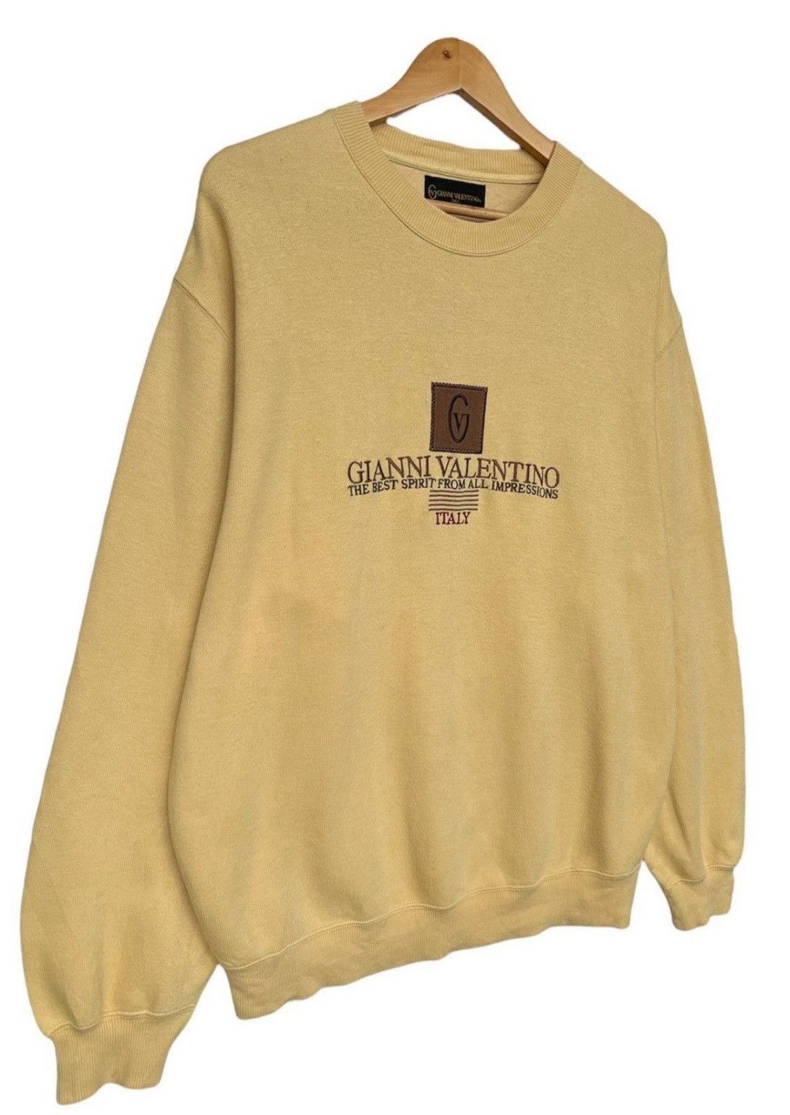 Gianni Valentino Vintage Gianni Valentino Spell Out Embroidery Sweatshirt Size US L / EU 52-54 / 3 - 3 Thumbnail