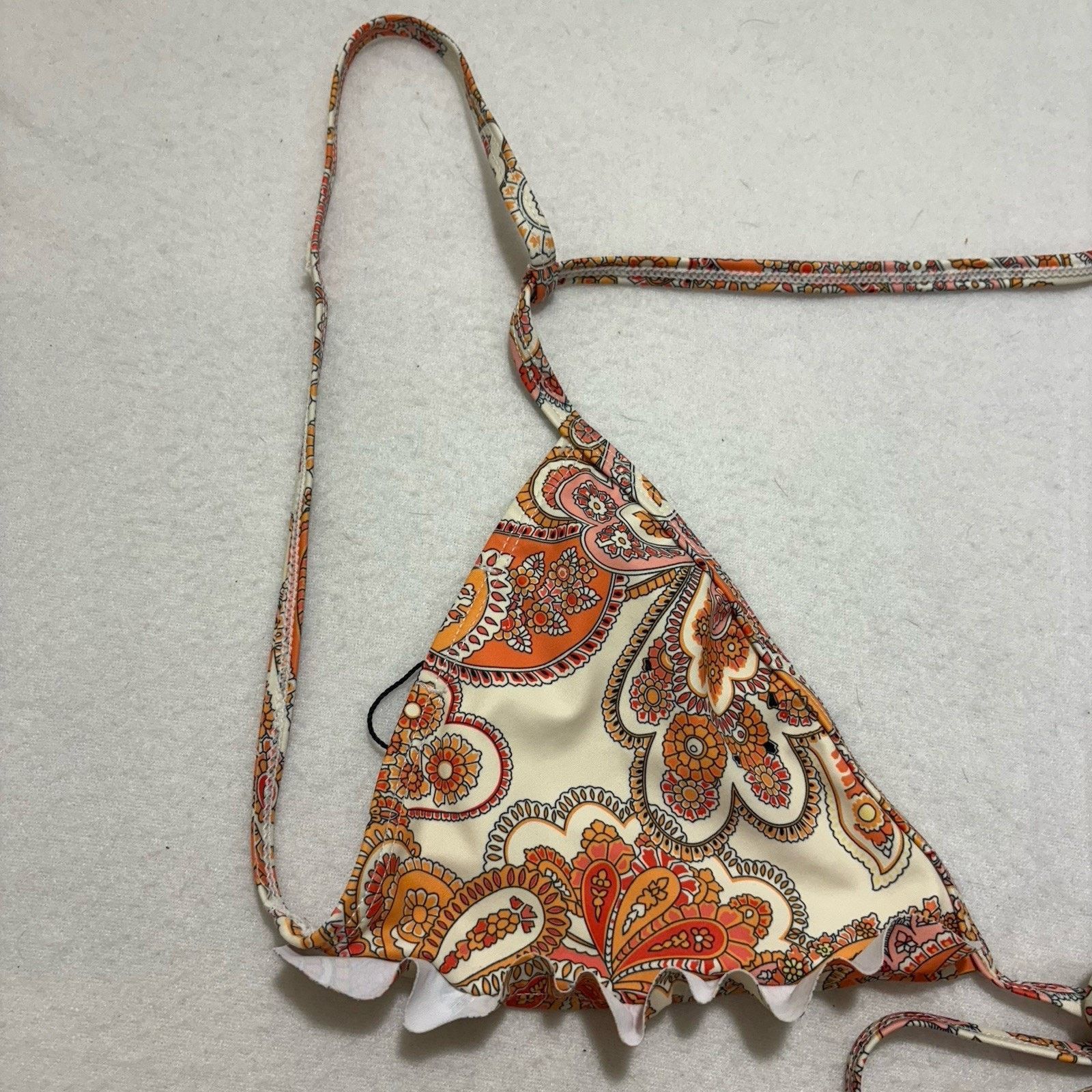 Nasty Gal Nasty Gal 10 Paisley Tie Front Bikini Top Swimwear Halter Size ONE SIZE - 4 Thumbnail