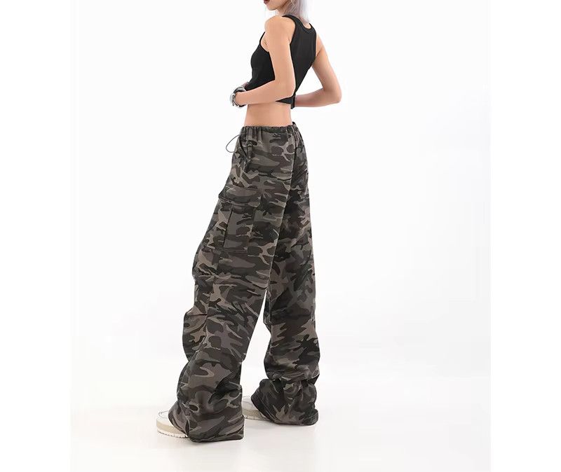 Japanese Brand Retro Overalls Camouflage Y2k Cargo Grunge Baggy Trousers Size 32" / US 10 / IT 46 - 7 Thumbnail